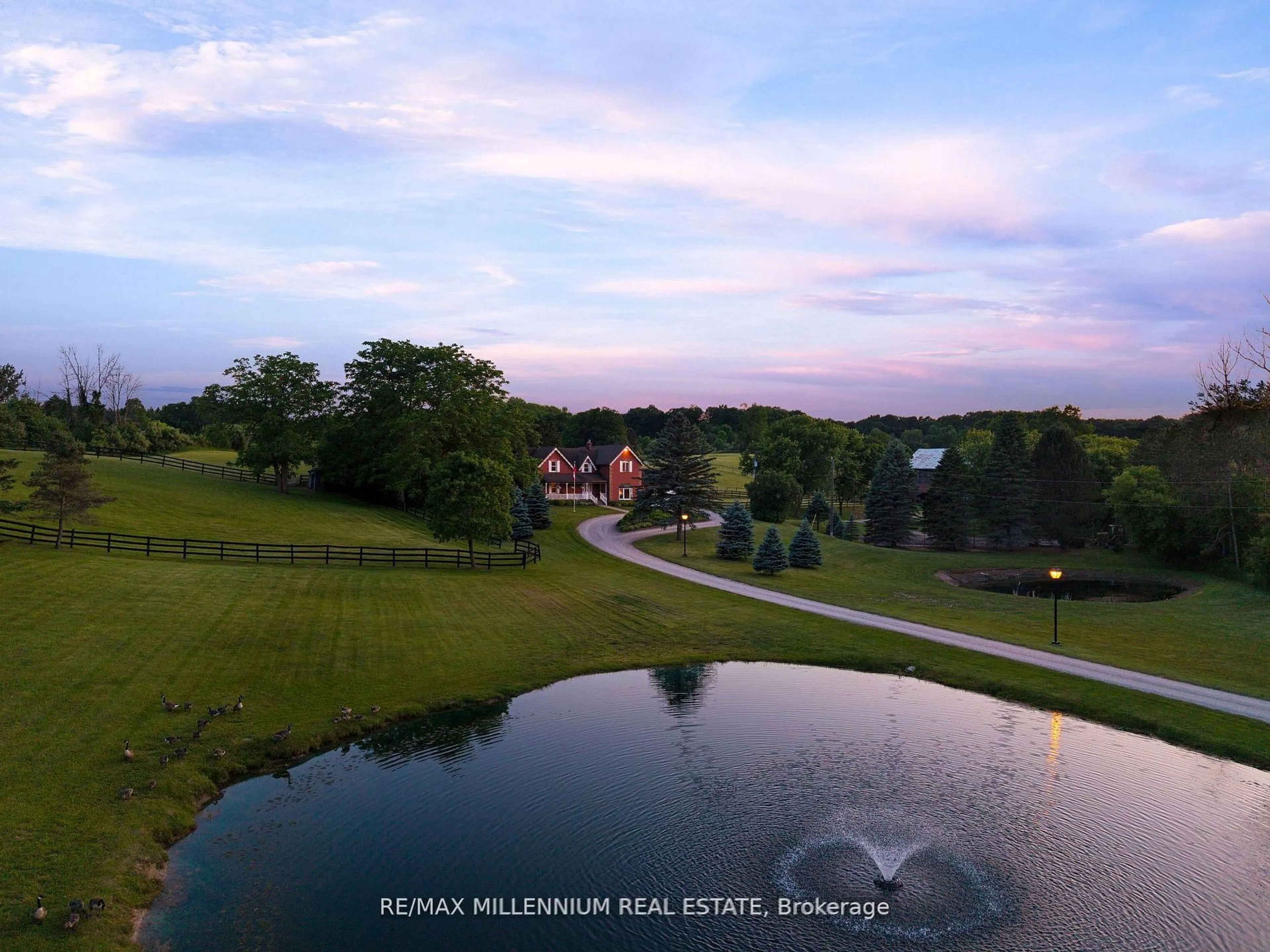 A pic from outside/outdoor area/front of a property/back of a property/a pic from drone, water/lake/river/ocean view for 16718 Caledon King Townline, Caledon Ontario L7E 3R5