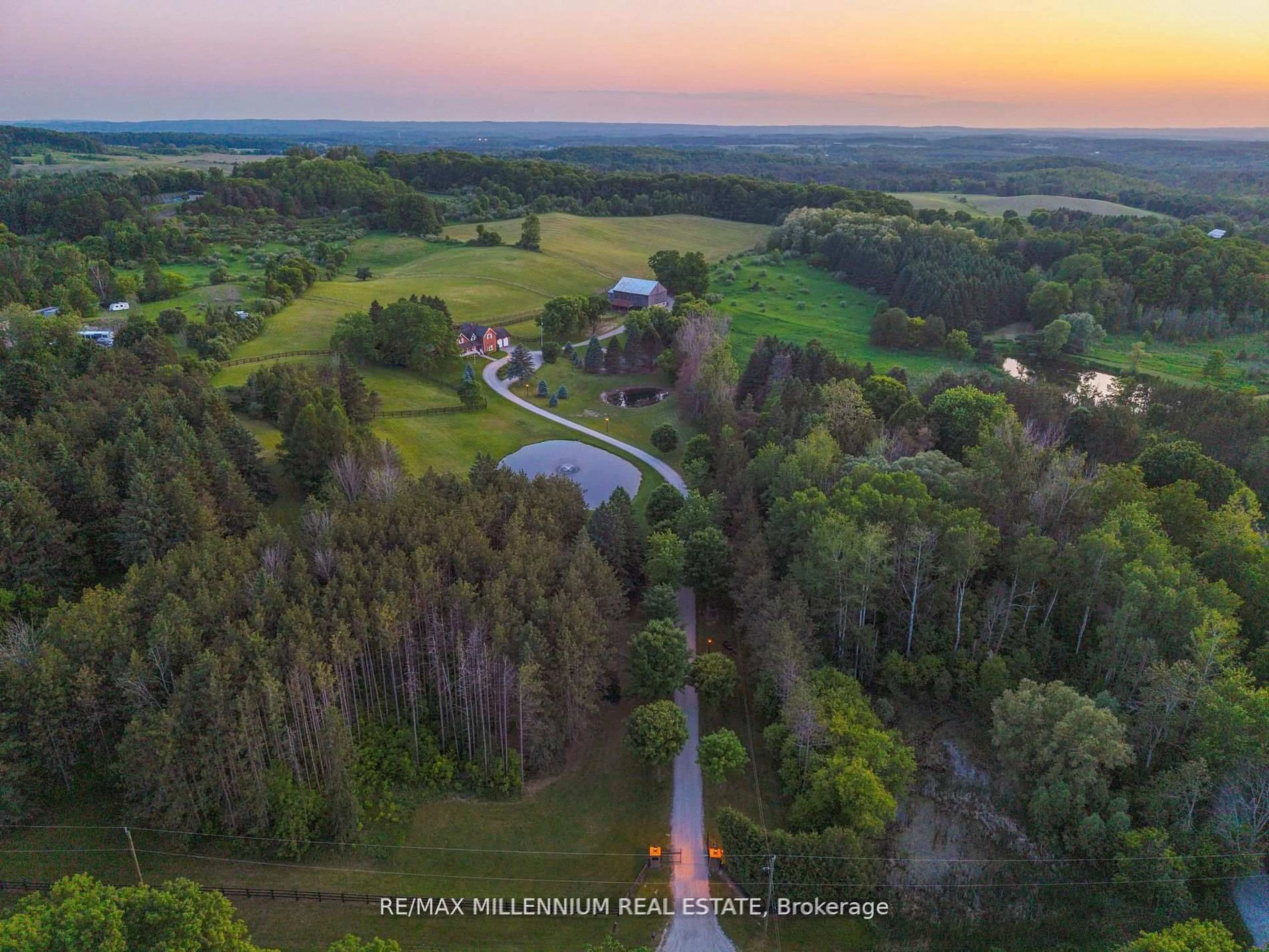 A pic from outside/outdoor area/front of a property/back of a property/a pic from drone, forest/trees view for 16718 Caledon King Townline, Caledon Ontario L7E 3R5