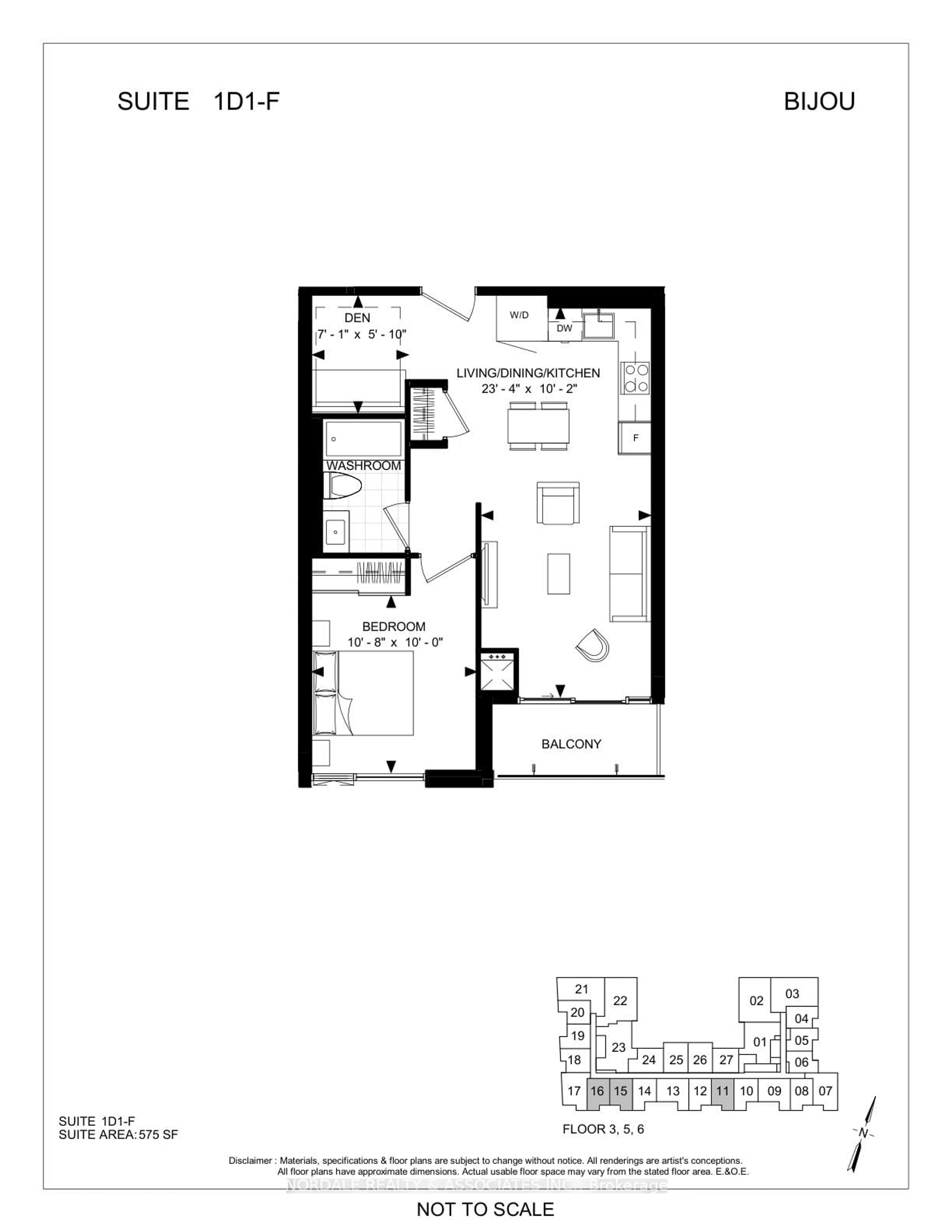 Floor plan for 2450 Bloor St #311, Toronto Ontario M6S 1R2
