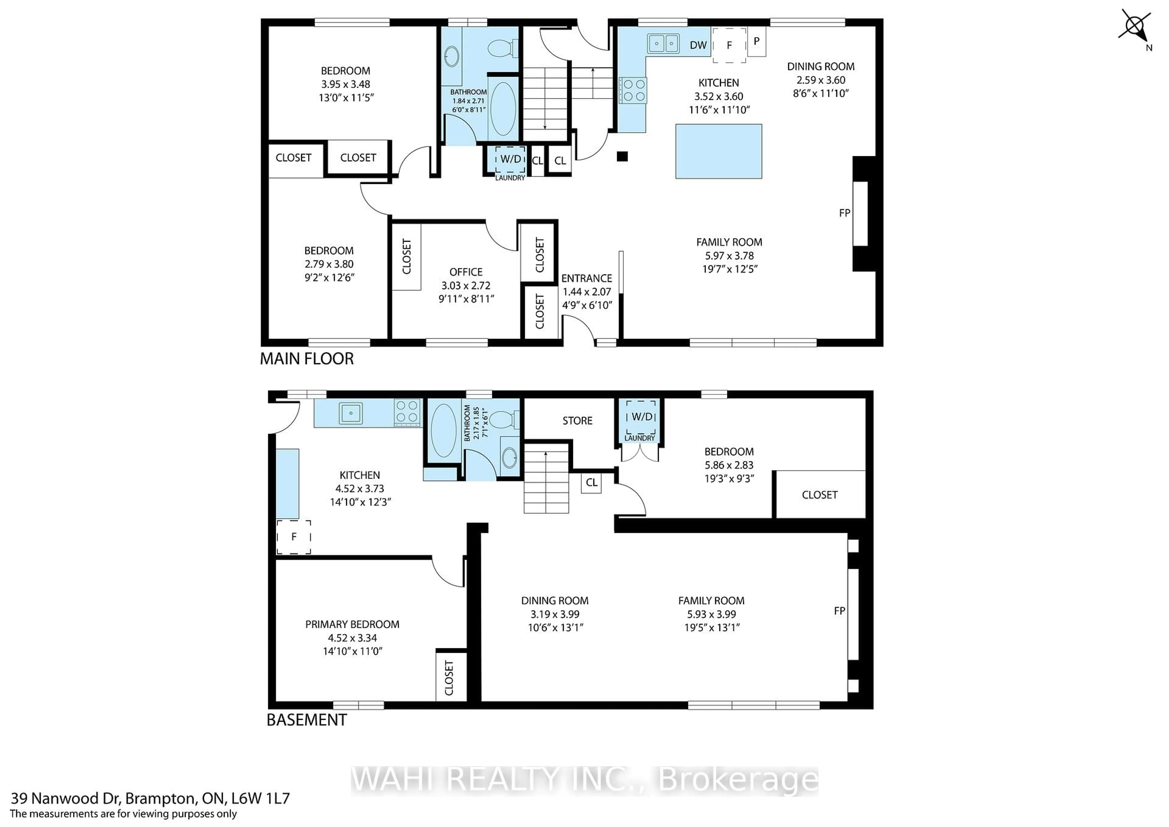 Floor plan for 39 Nanwood Dr, Brampton Ontario L6W 1L7