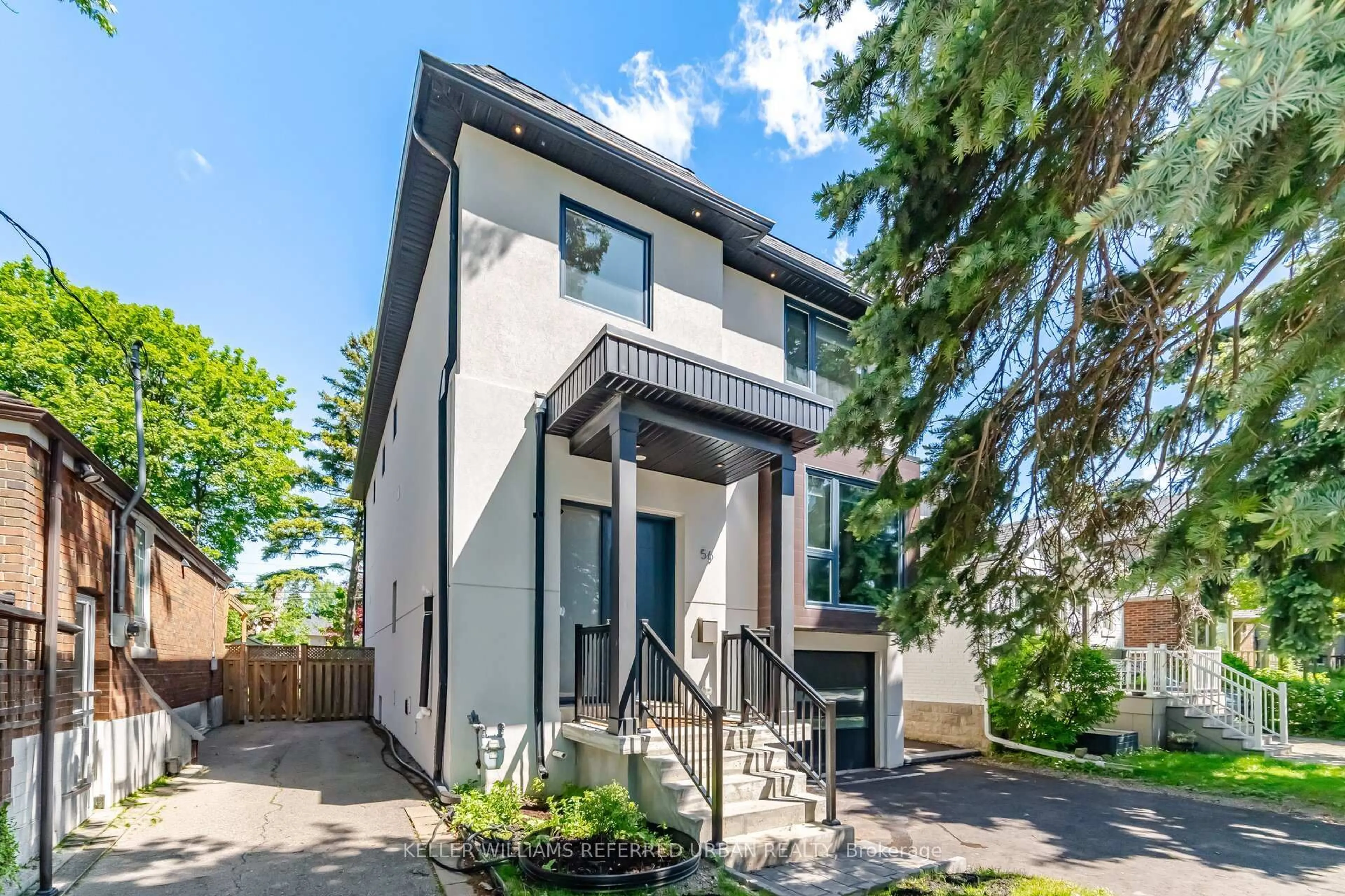 Home with vinyl exterior material, street for 56 Elma St, Toronto Ontario M8V 1X8