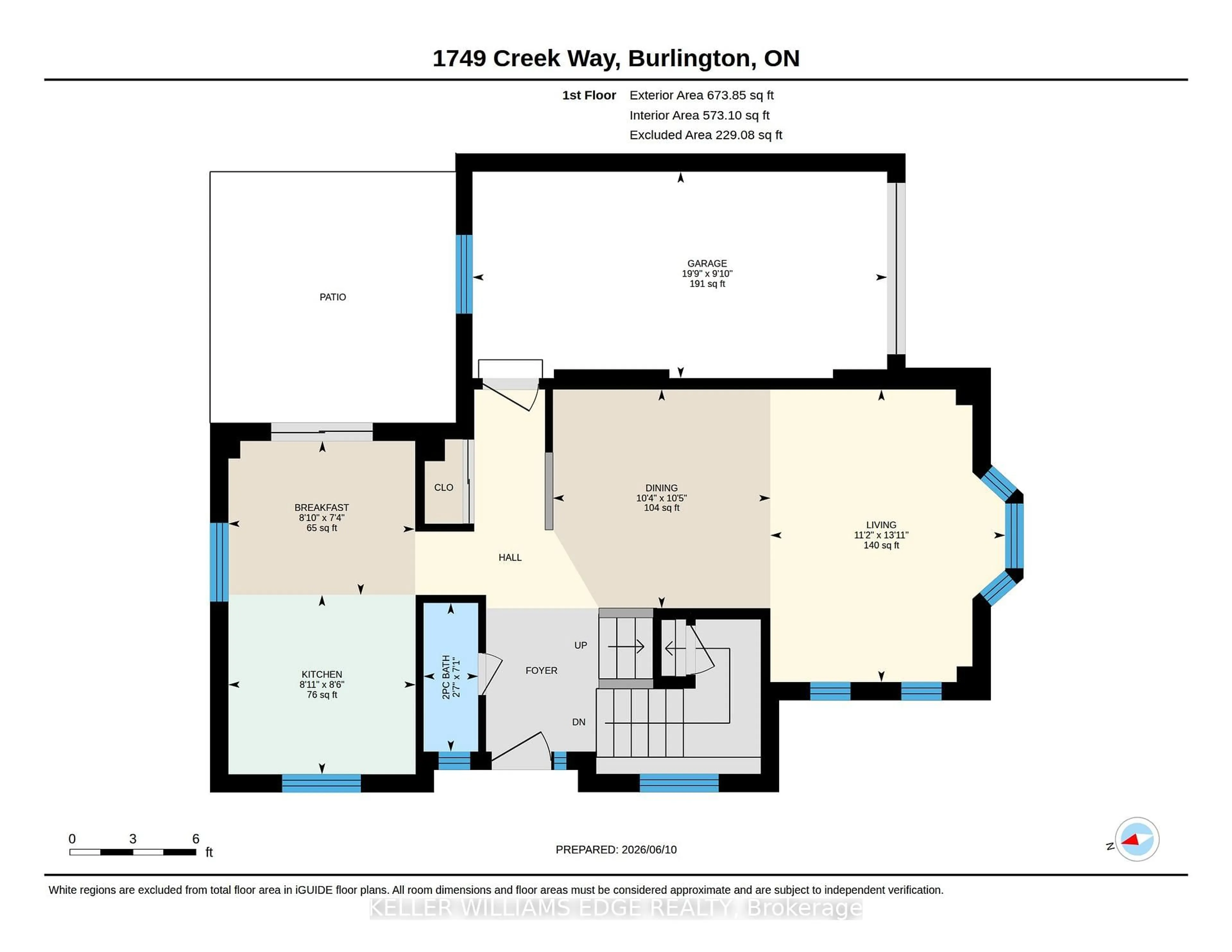 Floor plan for 1749 Creek Way, Burlington Ontario L7L 7E1