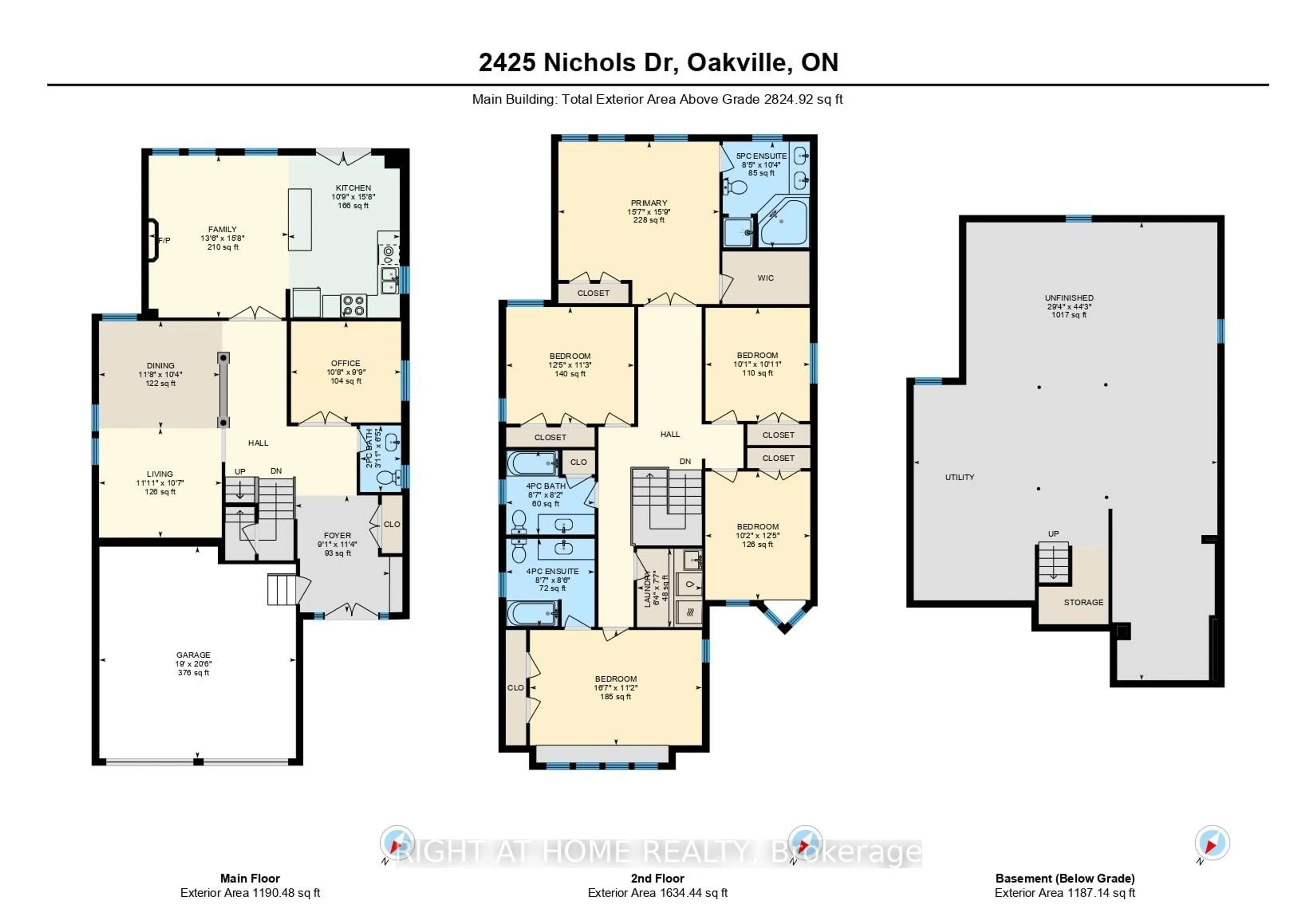 Floor plan for 2425 Nichols Dr, Oakville Ontario L6H 6T2