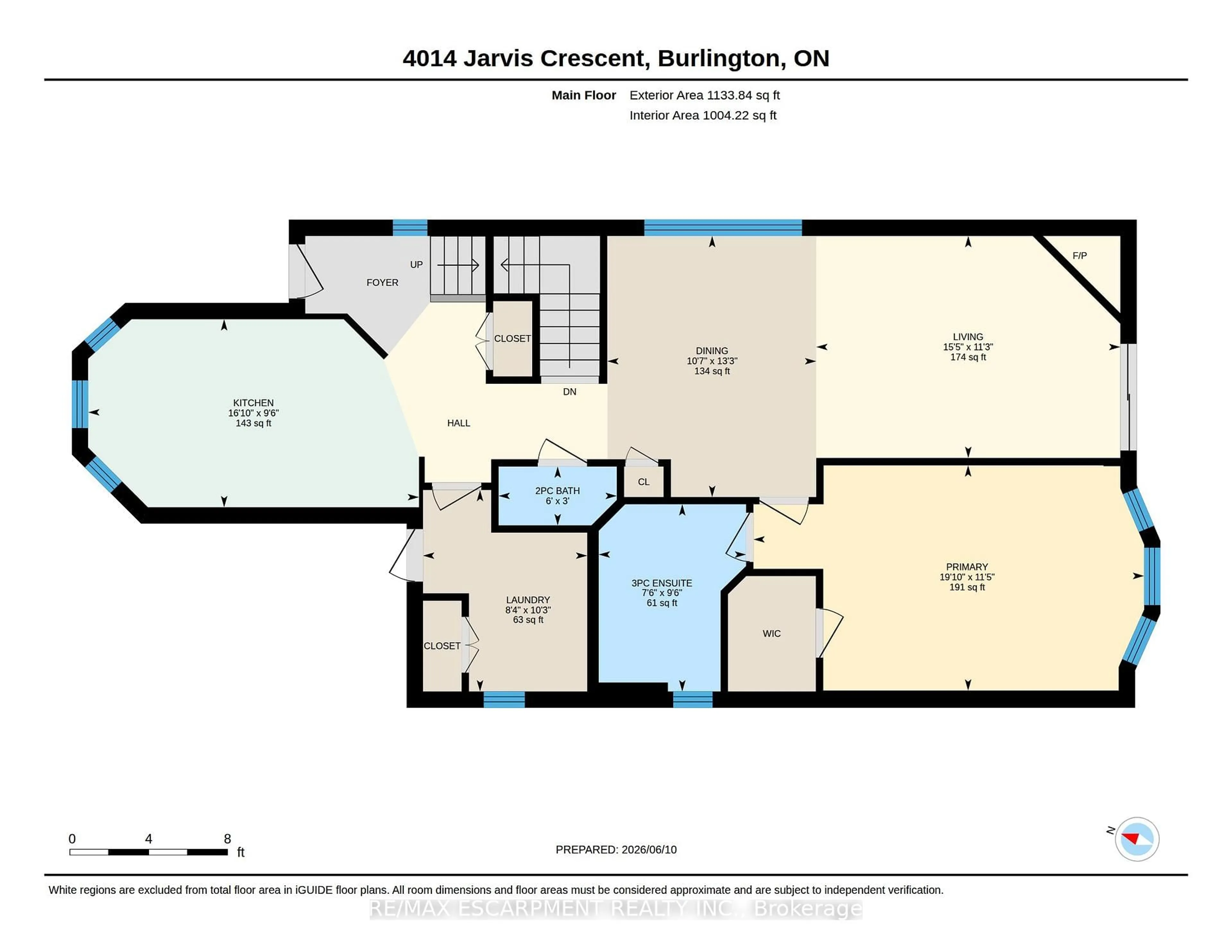 Floor plan for 4014 Jarvis Cres, Burlington Ontario L7M 4K1