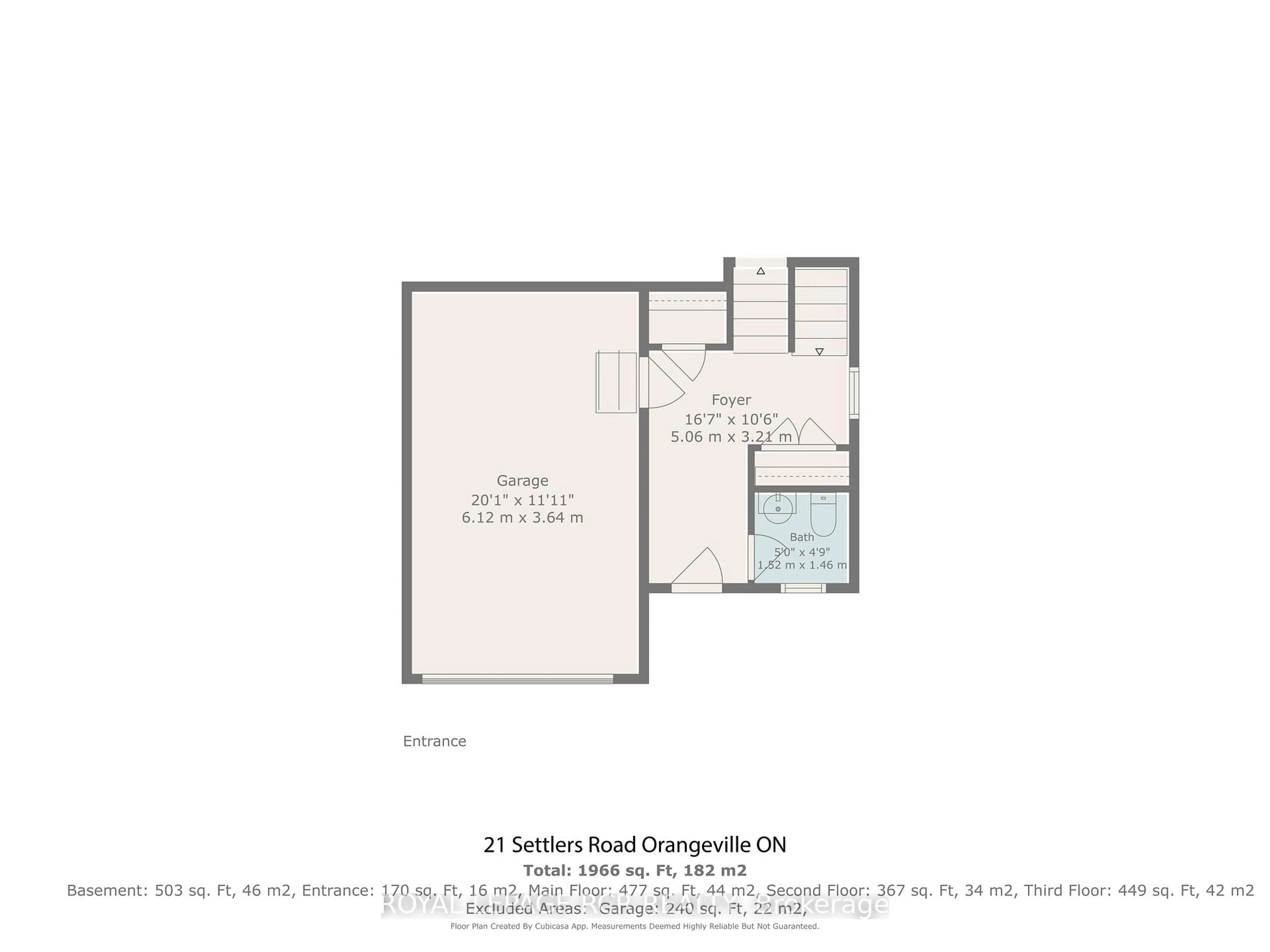 Floor plan for 21 Settlers Rd, Orangeville Ontario L9W 5B2