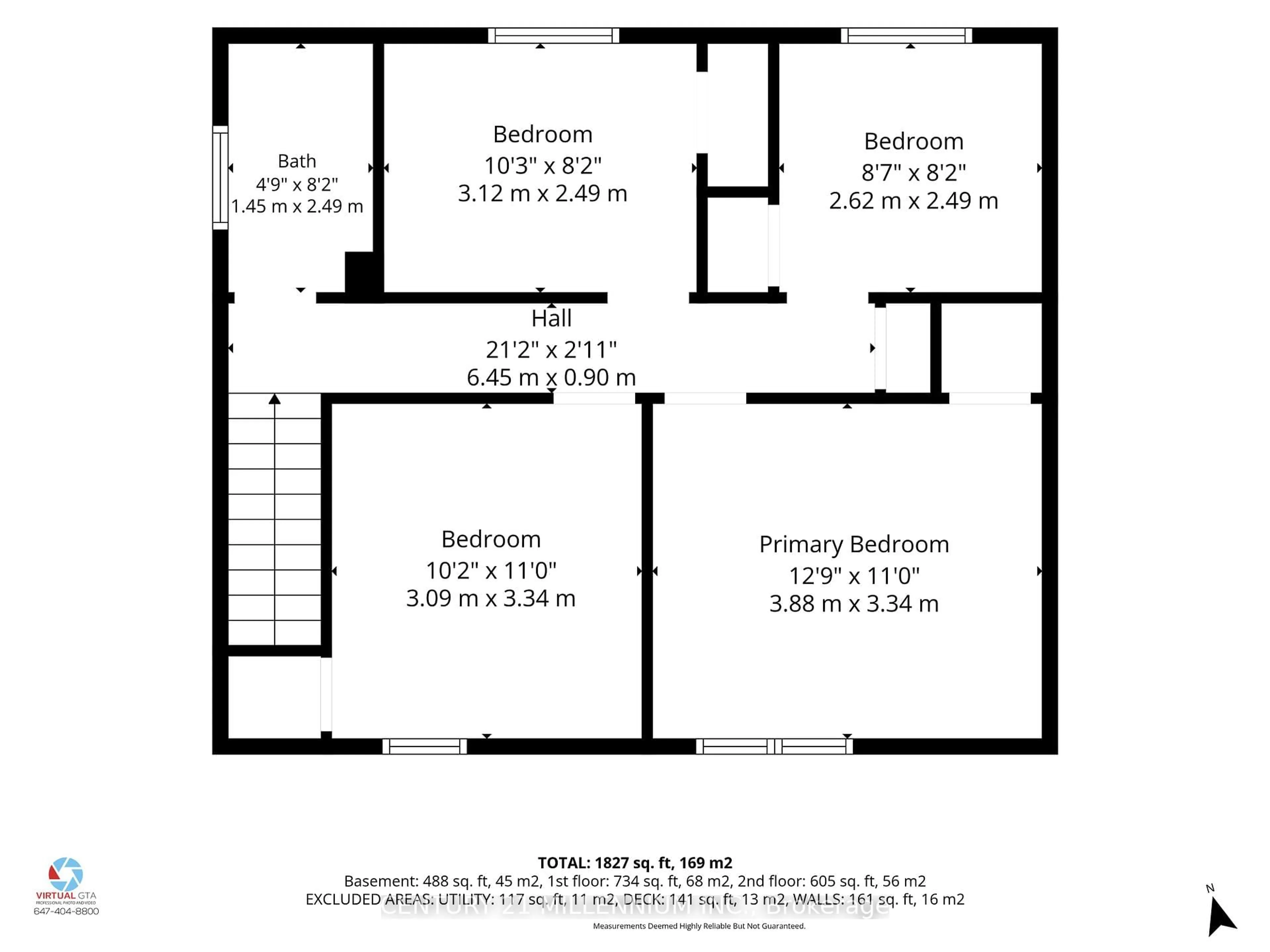 Floor plan for 46 Dunblaine Cres, Brampton Ontario L6T 3H2