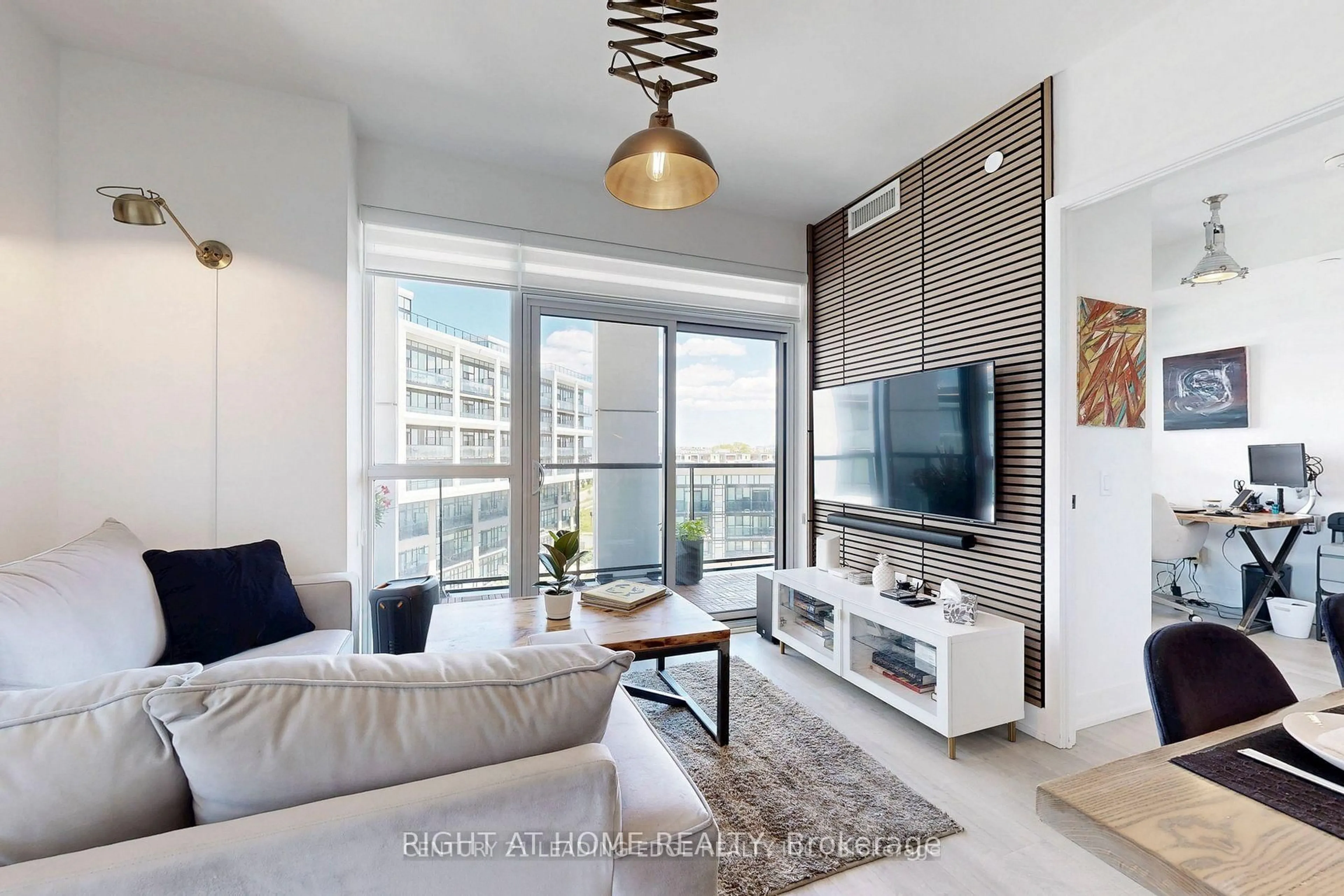 Living room with furniture, unknown for 50 George Butchart Dr #507, Toronto Ontario M3M 2H3