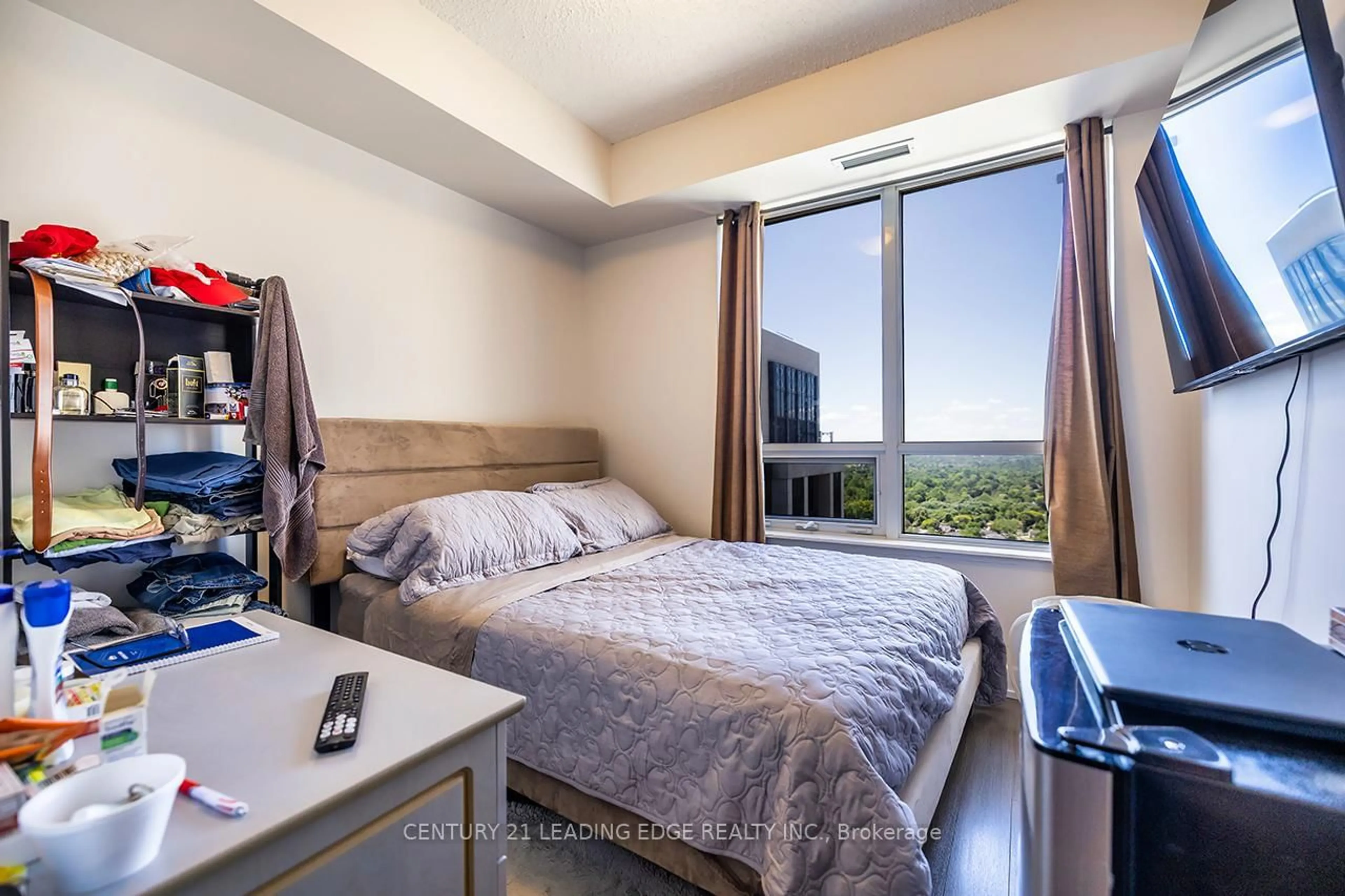 Bedroom with bed, unknown for 2 Eva Rd #2928, Toronto Ontario M9C 0A9