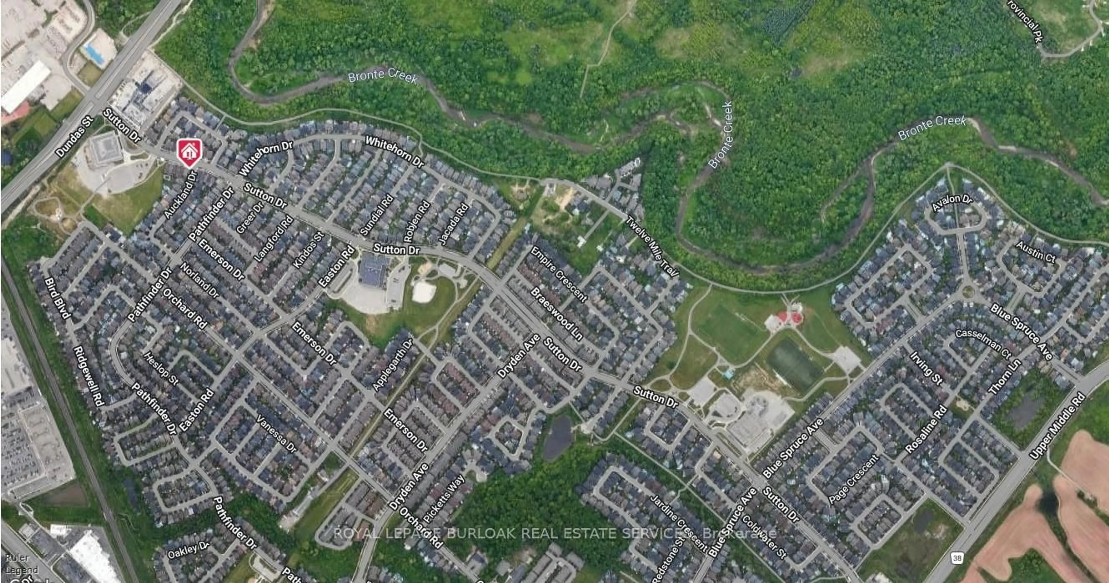 Picture of a map for 2454 Sutton Dr, Burlington Ontario L7L 7A9