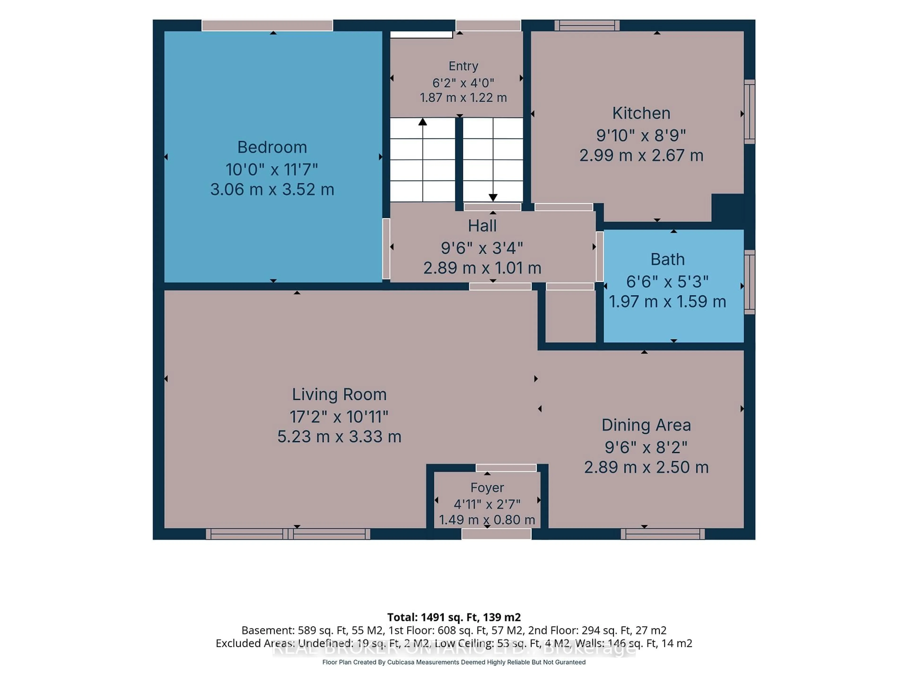 Floor plan for 67 Archibald St, Brampton Ontario L6X 1M3