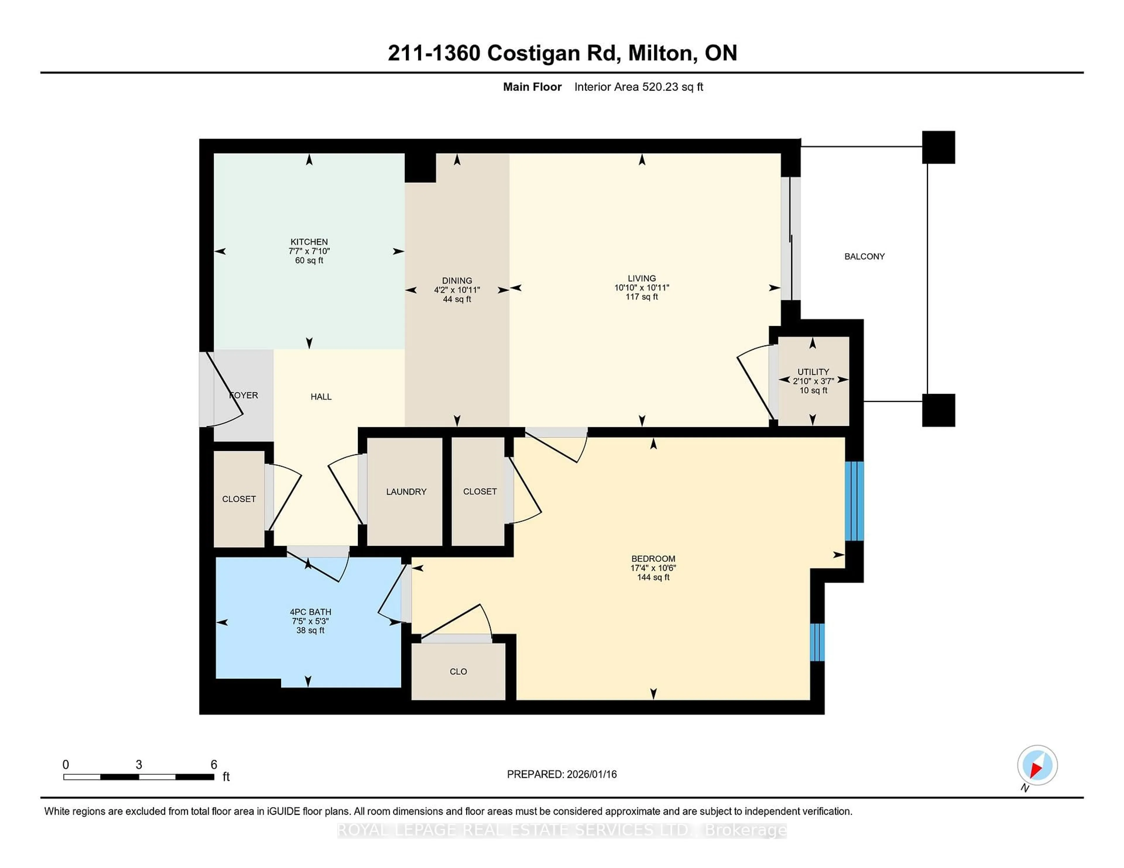 Floor plan for 1360 Costigan Rd #211, Milton Ontario L9T 0Y8