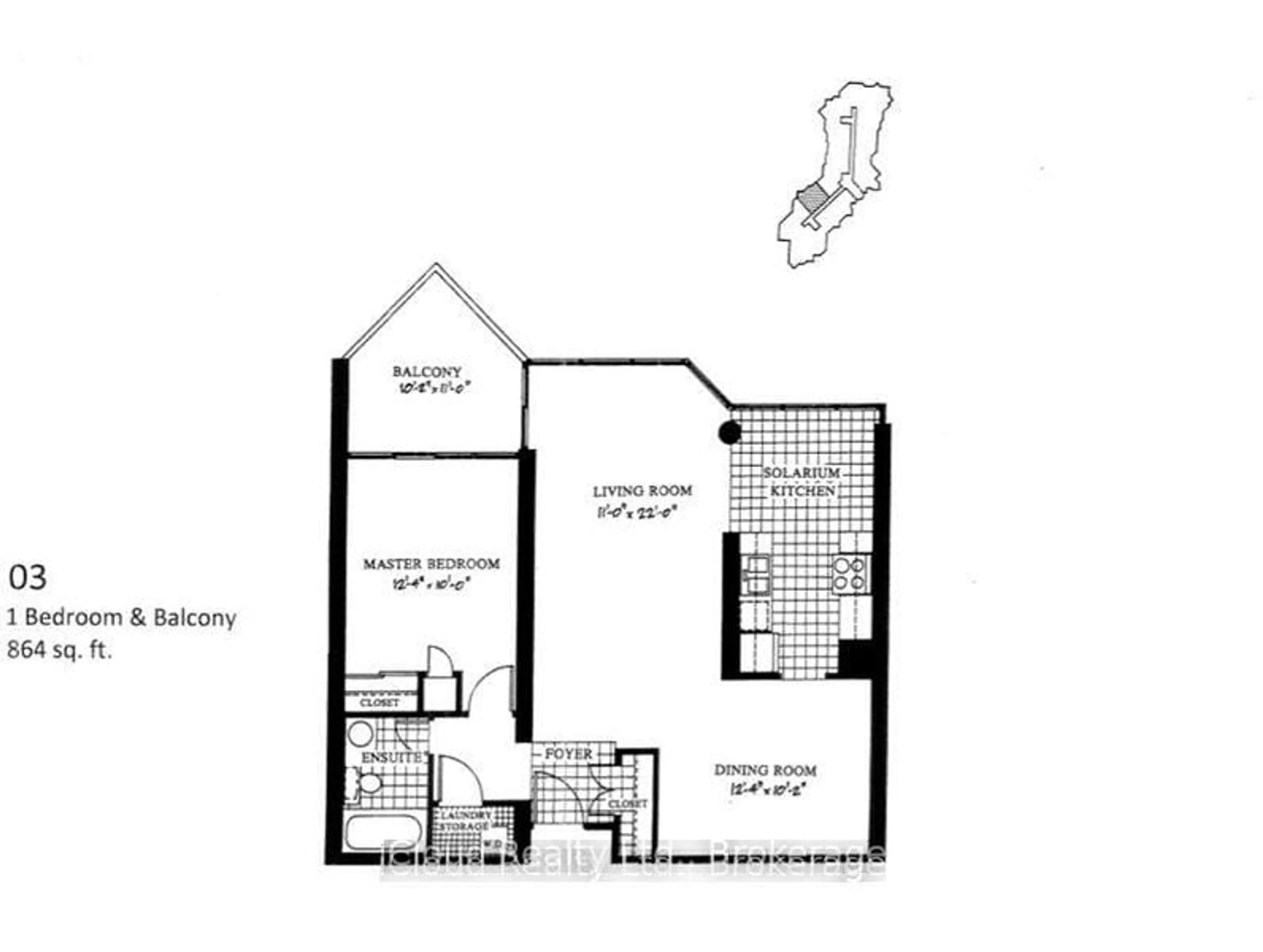 Floor plan for 45 Kingsbridge Garden Circ #1003, Mississauga Ontario L5R 3K4