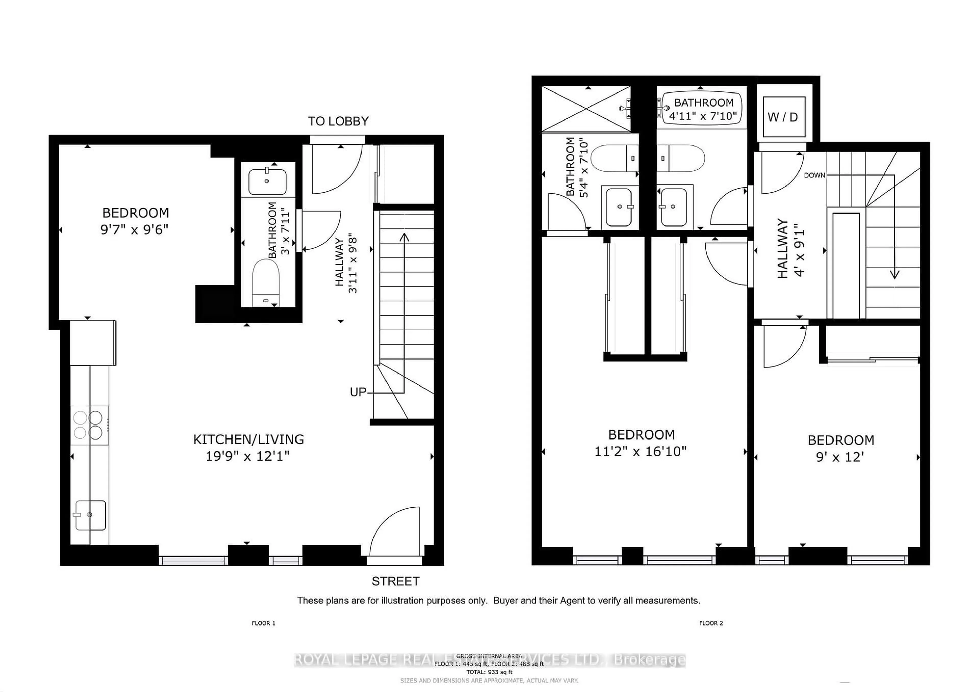 Floor plan for 36 Zorra St #105, Toronto Ontario M8Z 0G5