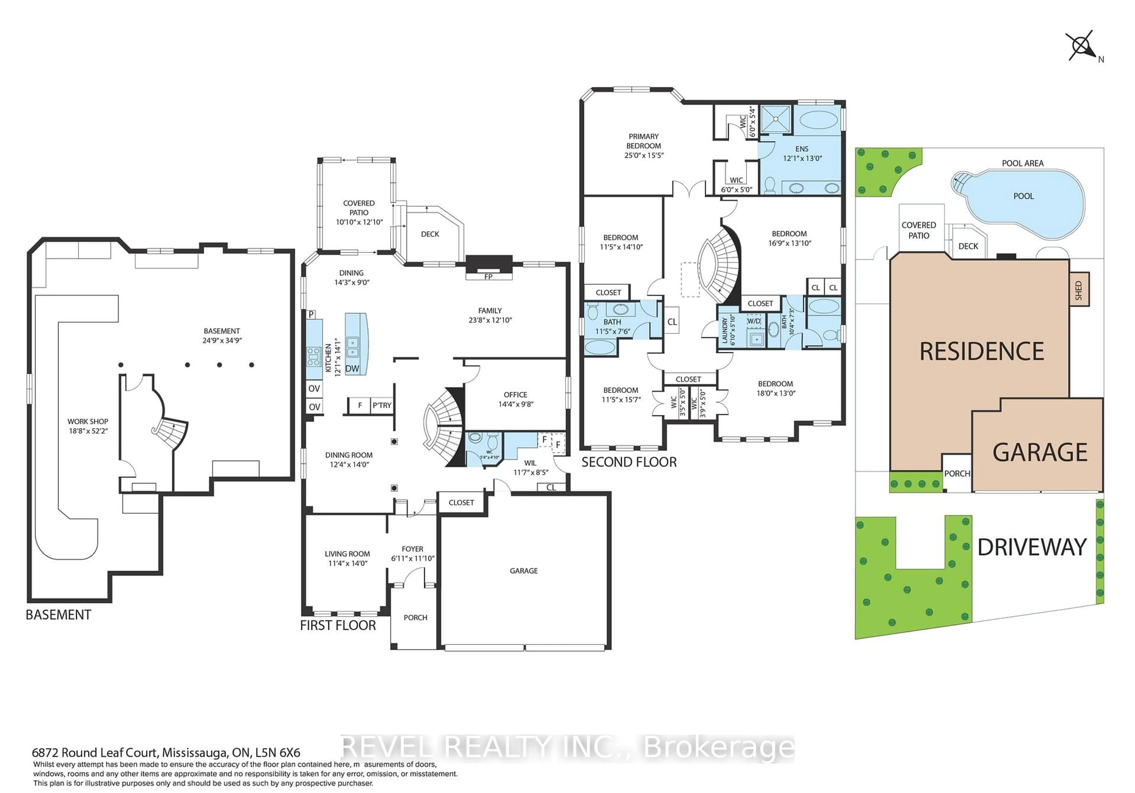 Floor plan for 6872 Round Leaft Crt, Mississauga Ontario L5N 6X6