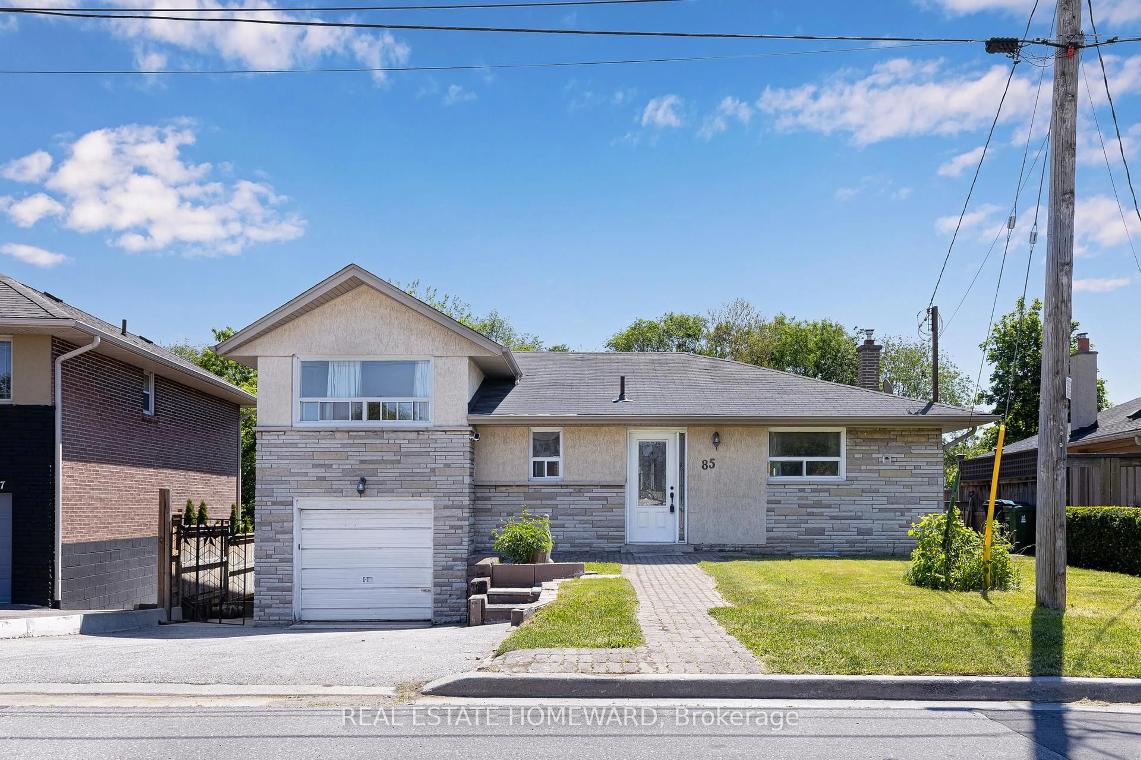 Home with brick exterior material, street for 85 Letchworth Cres, Toronto Ontario M3M 1Z1