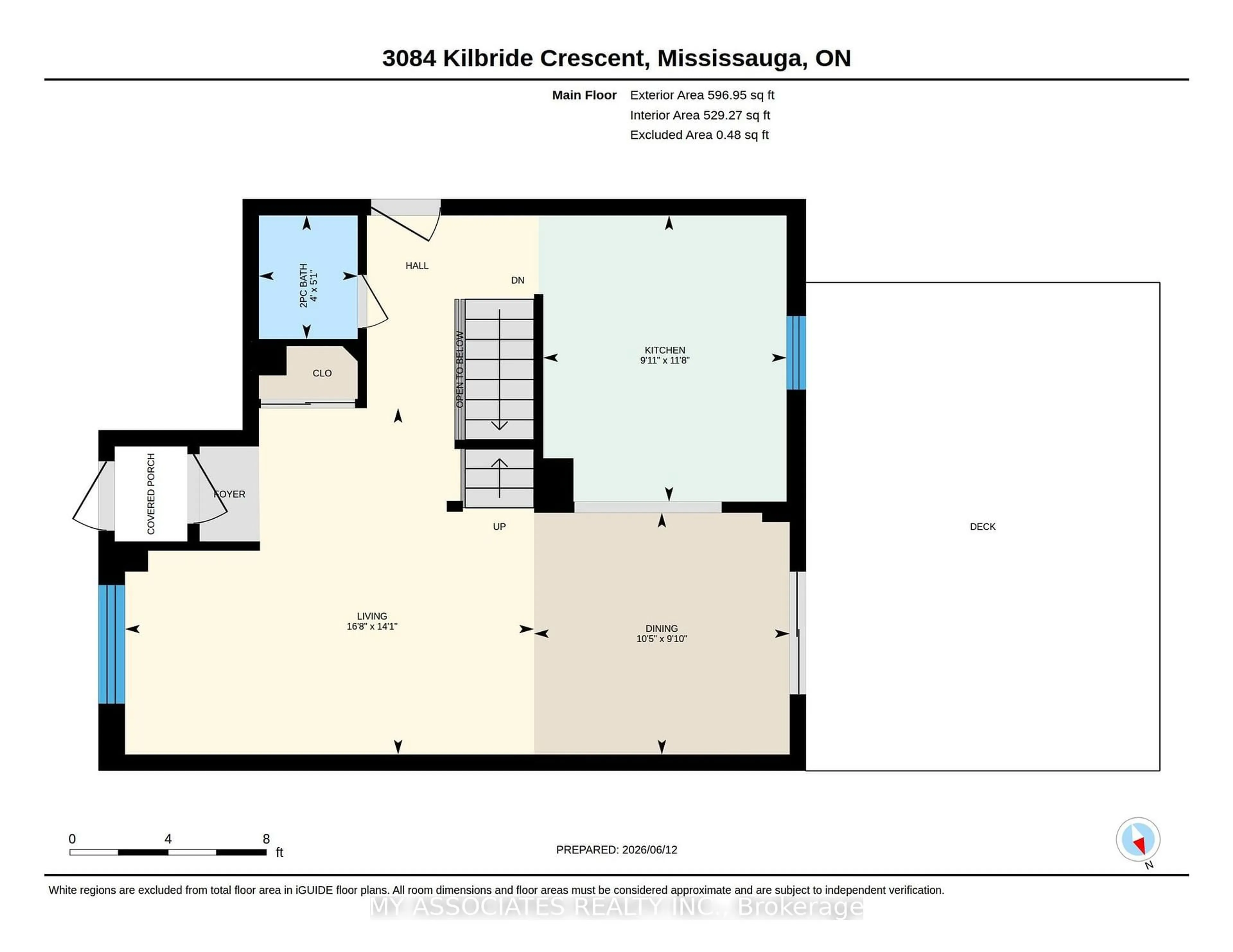 Floor plan for 3084 Kilbride Cres, Mississauga Ontario L5N 3C3