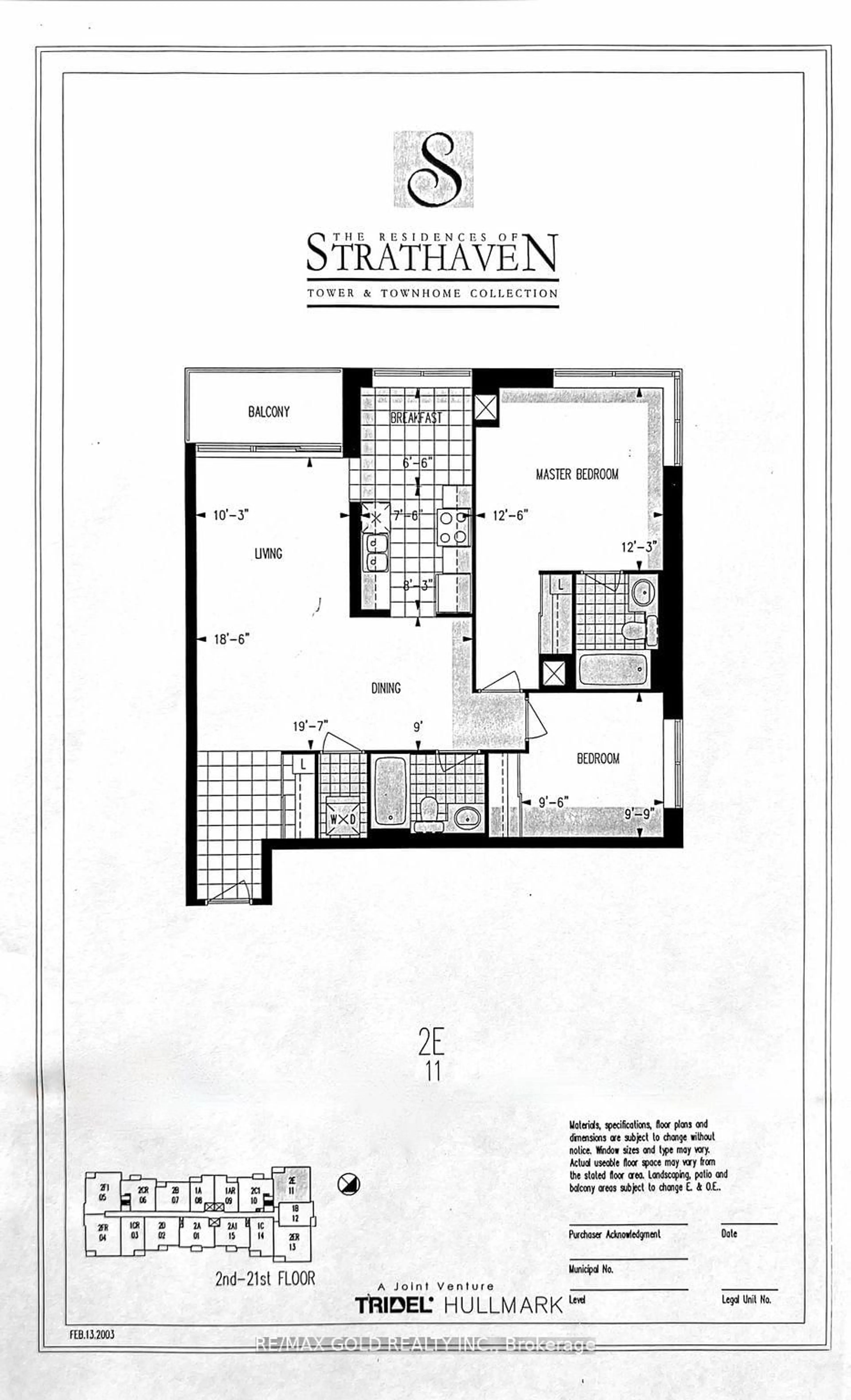 Floor plan for 55 Strathaven Dr #1411, Mississauga Ontario L5R 4G9