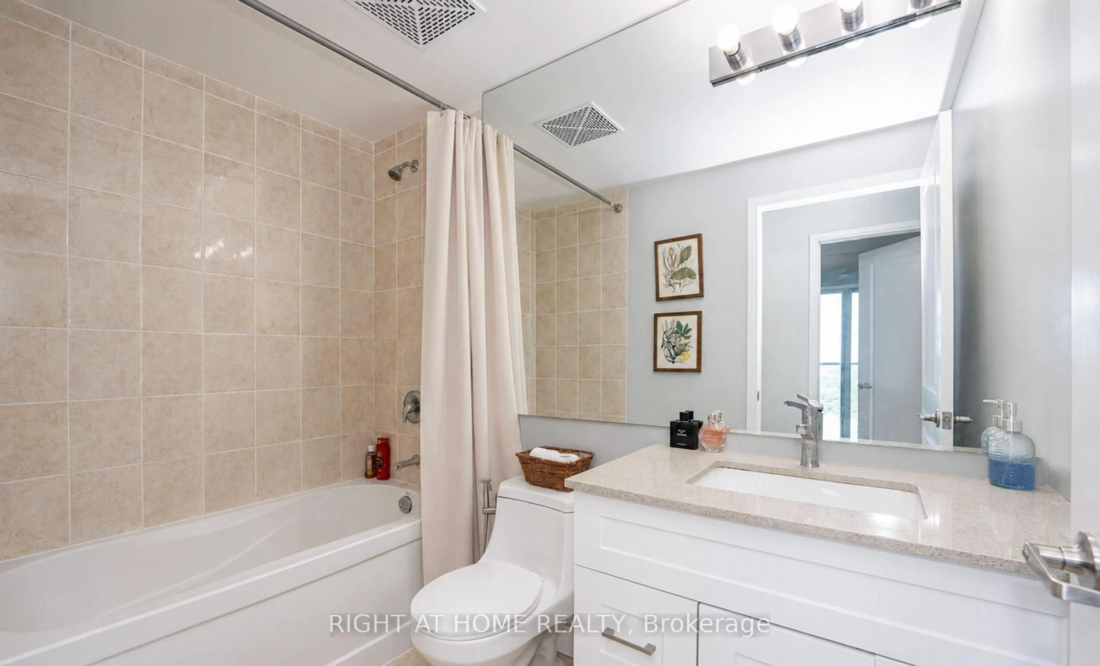 Standard bathroom, ceramic/tile floor for 60 Absolute Ave #3506, Mississauga Ontario L4Z 0A9