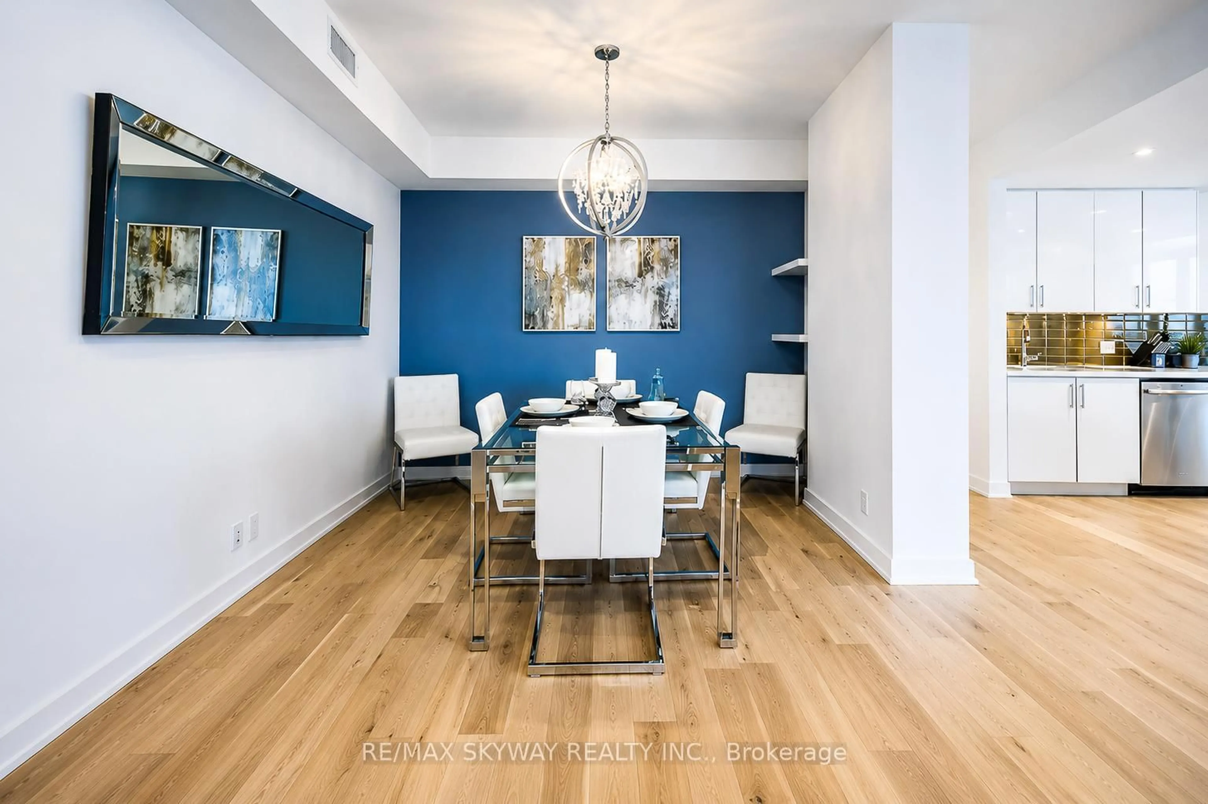 Dining room, wood/laminate floor for 2212 Lakeshore Blvd #Lph03, Toronto Ontario M8V 0C2
