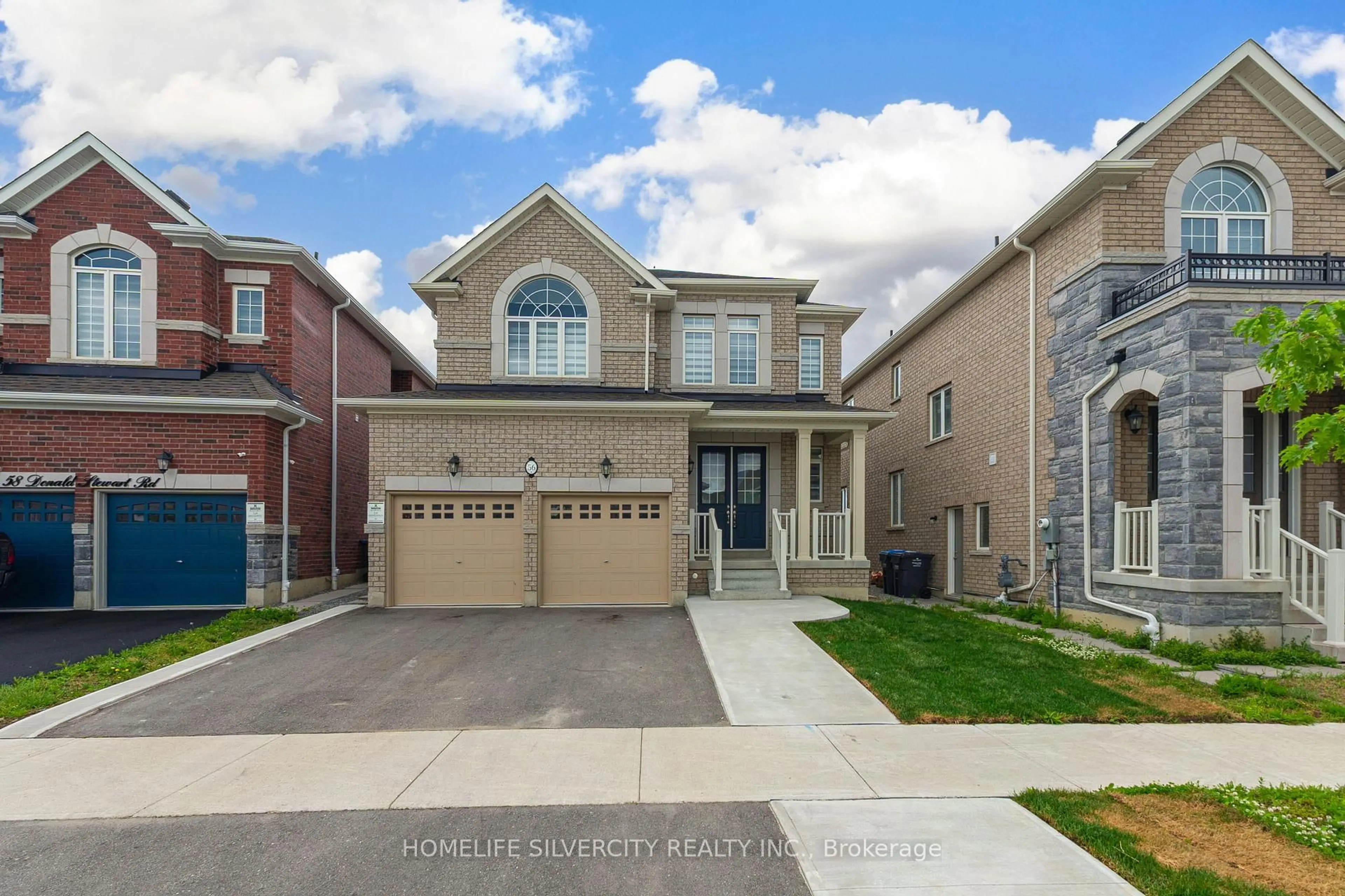 Home with brick exterior material, street for 56 Donald Stewart Rd, Brampton Ontario L7A 5J6