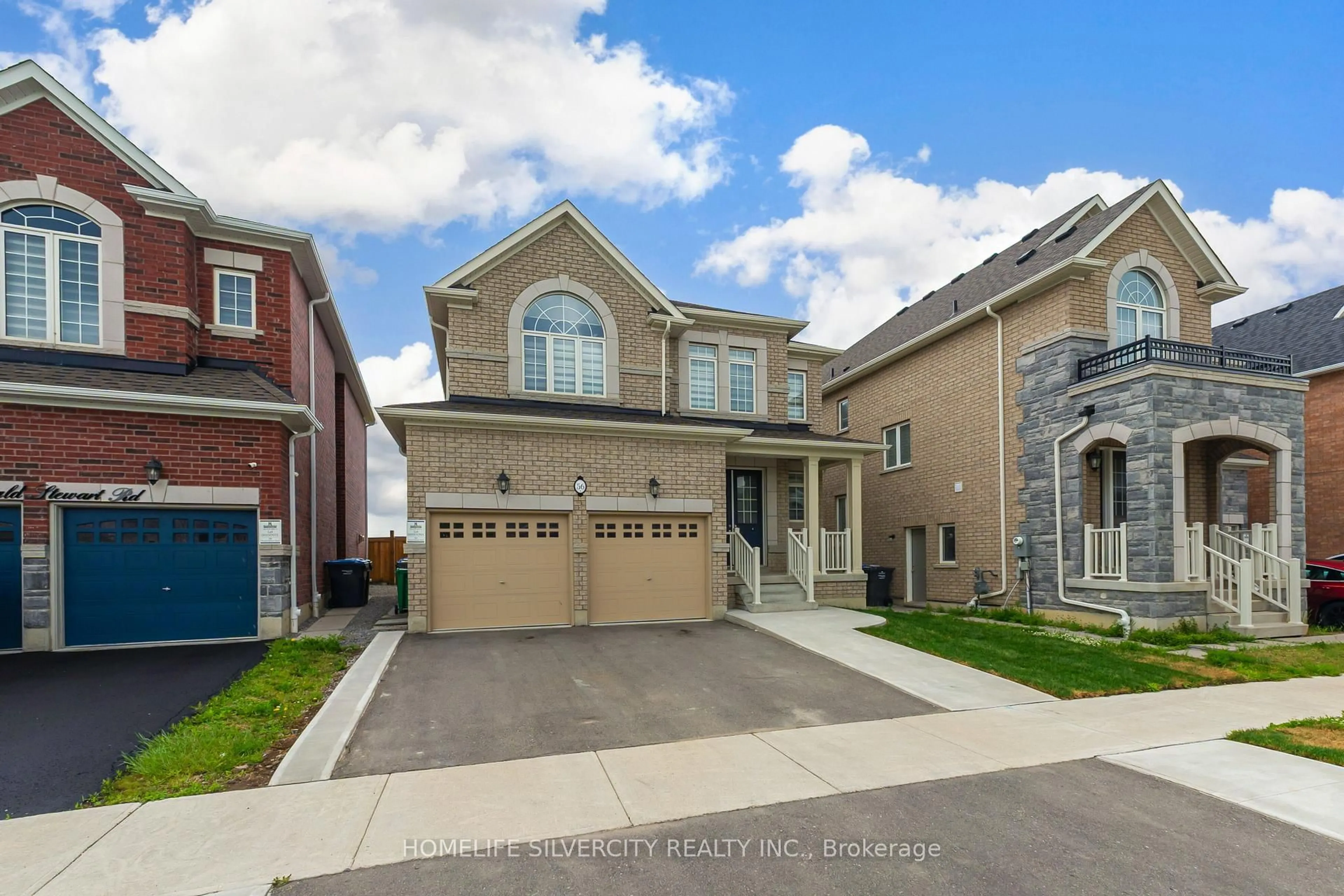Home with brick exterior material, street for 56 Donald Stewart Rd, Brampton Ontario L7A 5J6