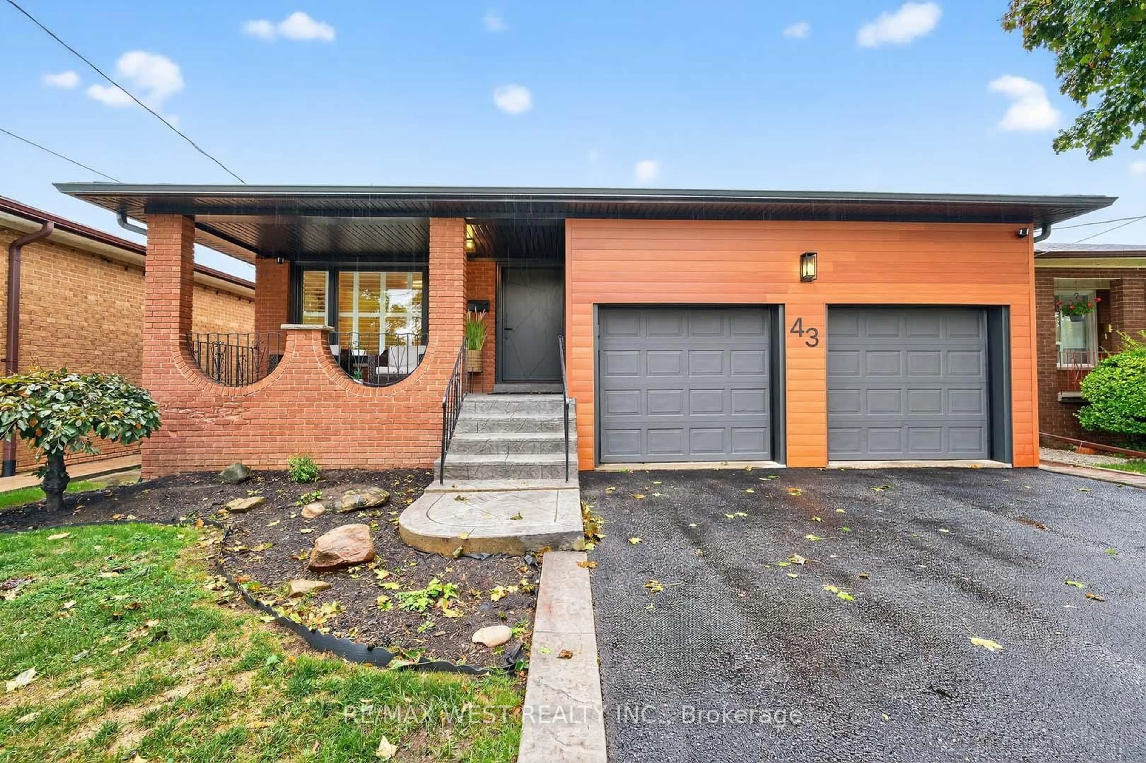 Home with brick exterior material, street for 43 St Georges Blvd, Toronto Ontario M9R 1X3