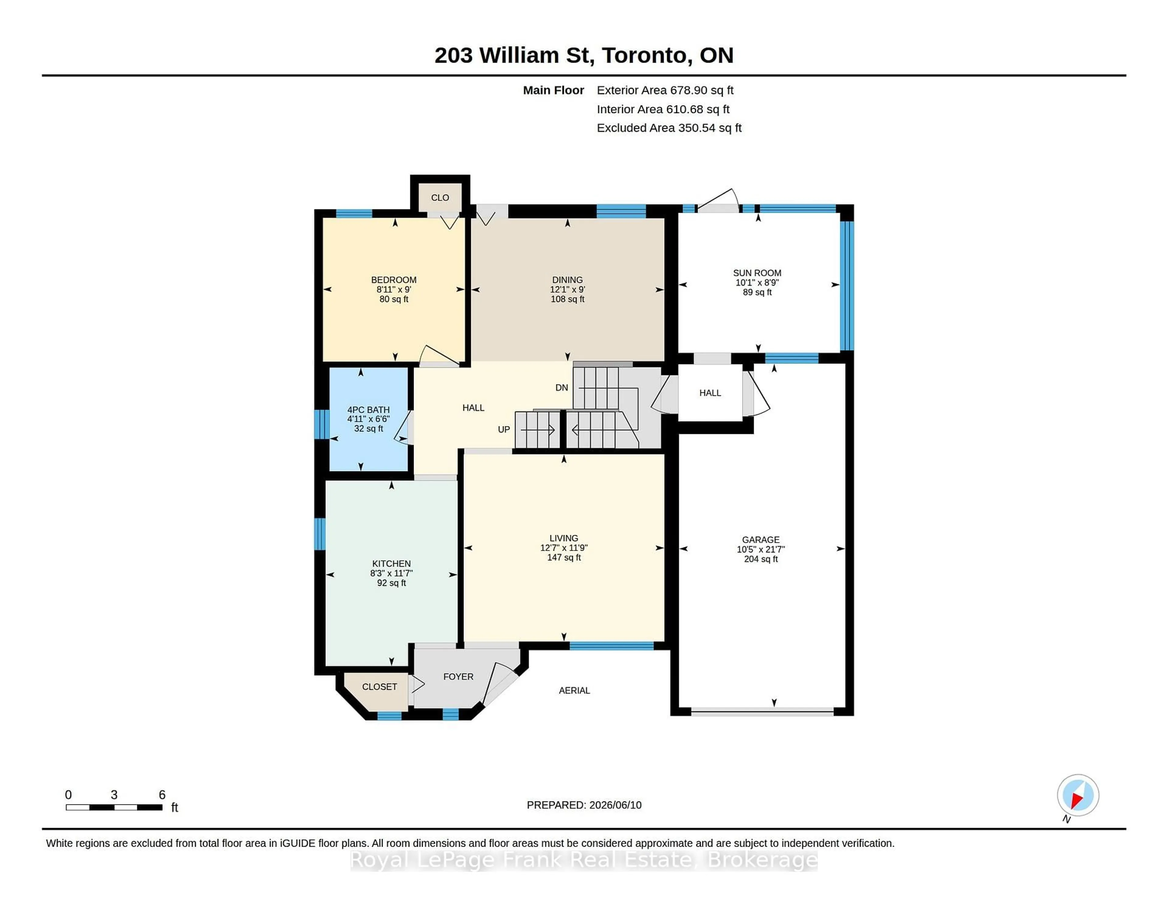 Floor plan for 203 William St, Toronto Ontario M9N 2H2