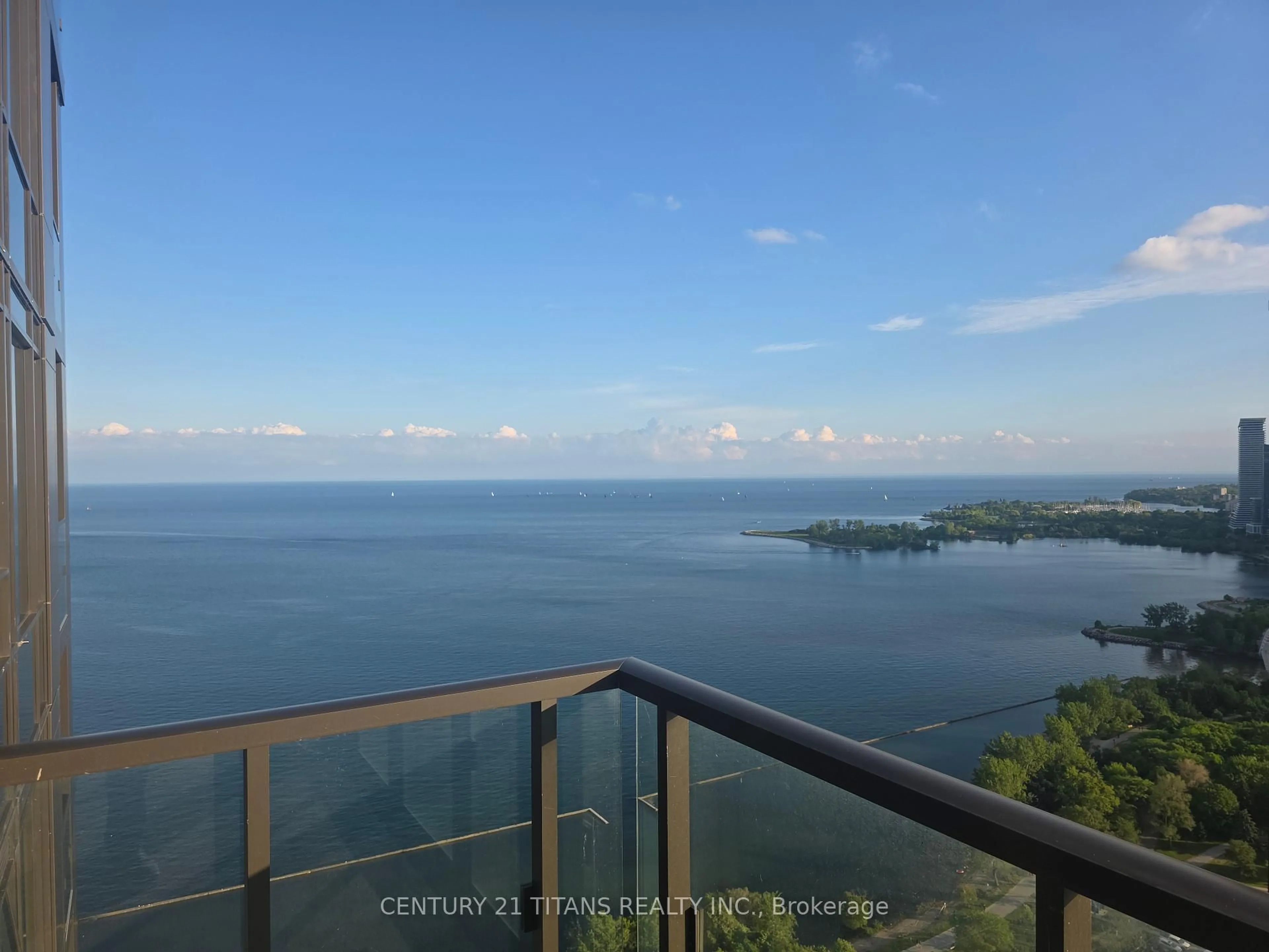 Balcony in the apartment, water/lake/river/ocean view for 1926 Lakeshore Blvd #4010, Toronto Ontario M6S 1A2