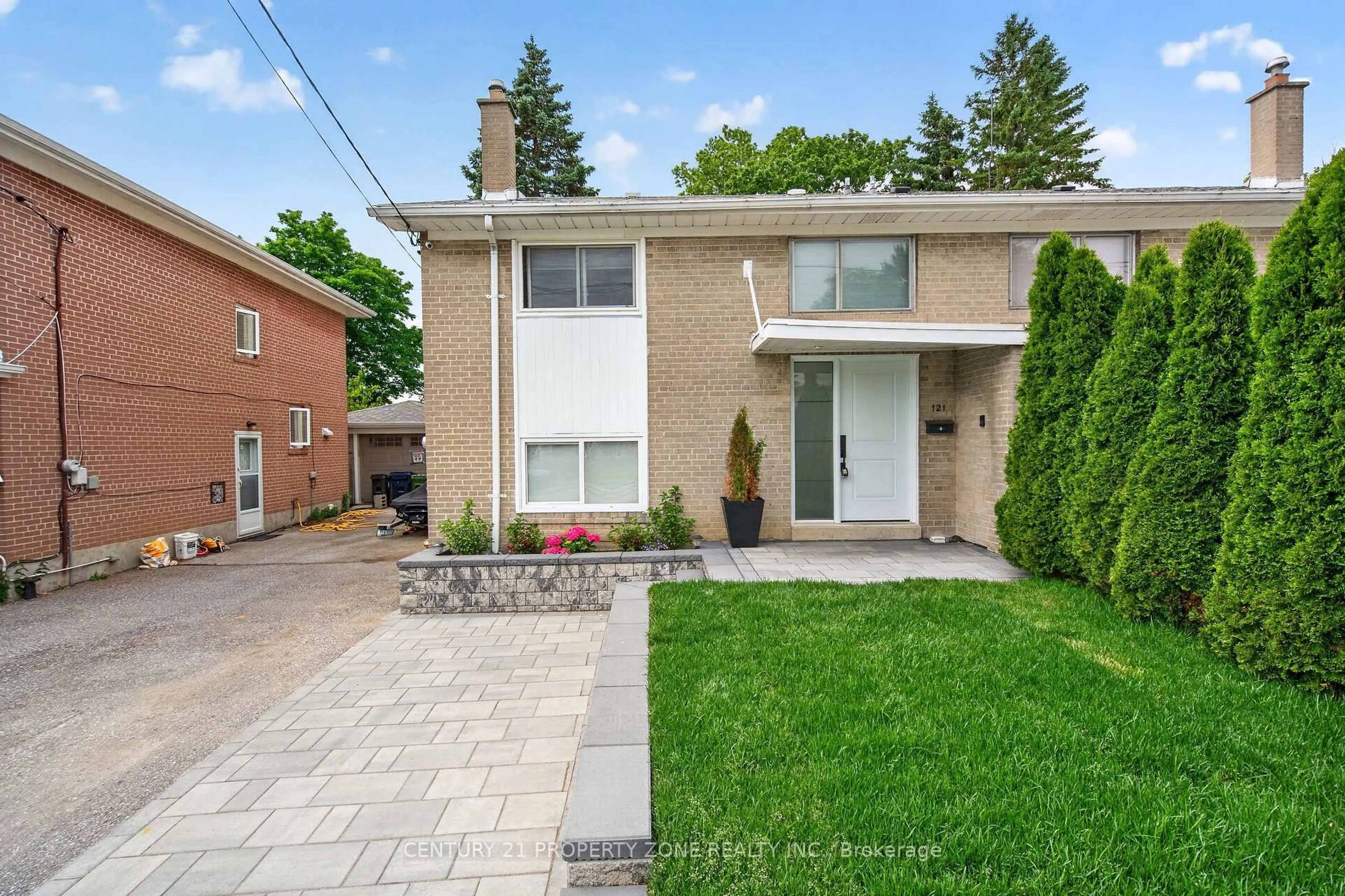 Home with brick exterior material, street for 121 Saint Lucie Dr, Toronto Ontario M9M 1T4