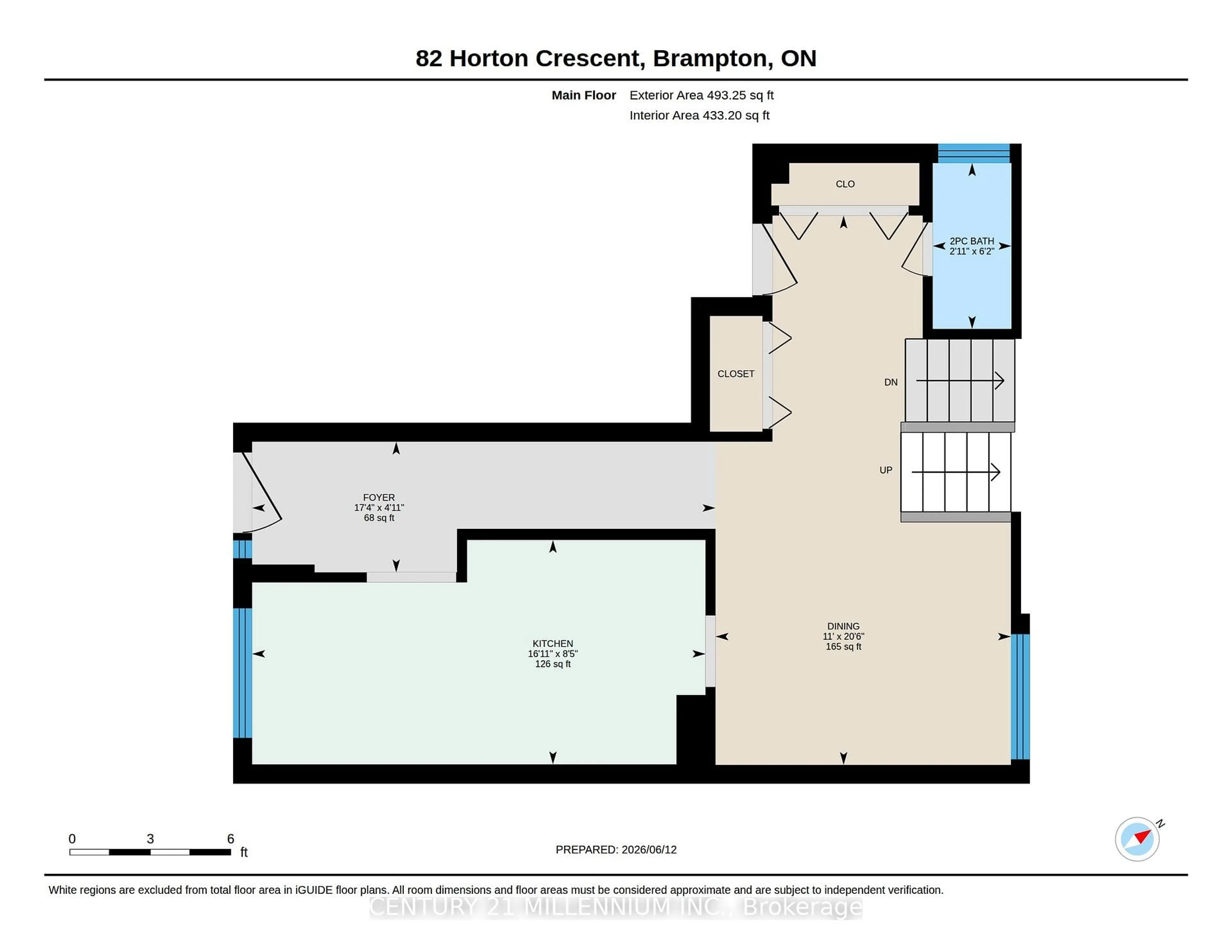 Floor plan for 82 Horton Cres, Brampton Ontario L6S 5H6