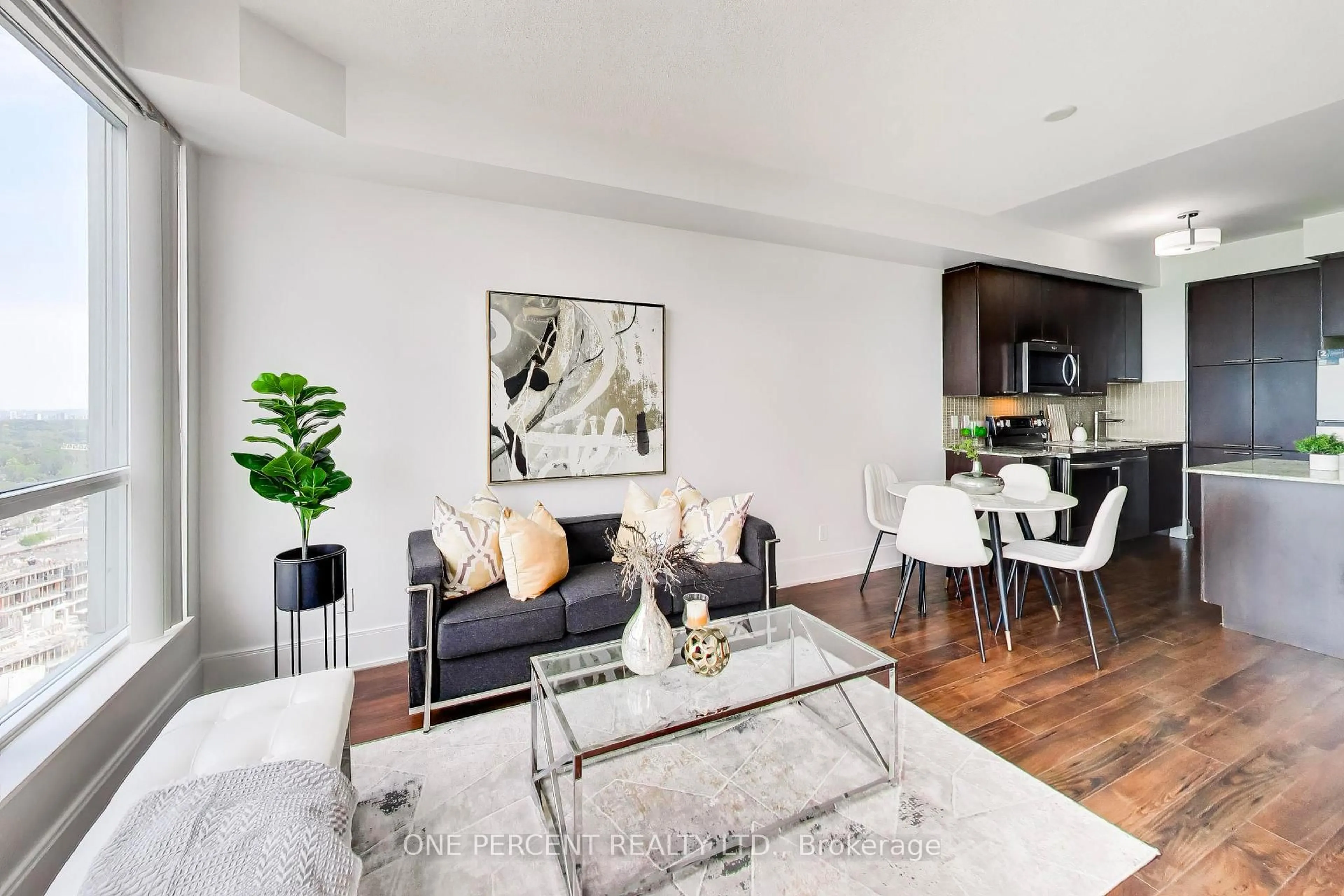 Living room with furniture, unknown for 15 Viking Lane #2606, Toronto Ontario M9B 0A4