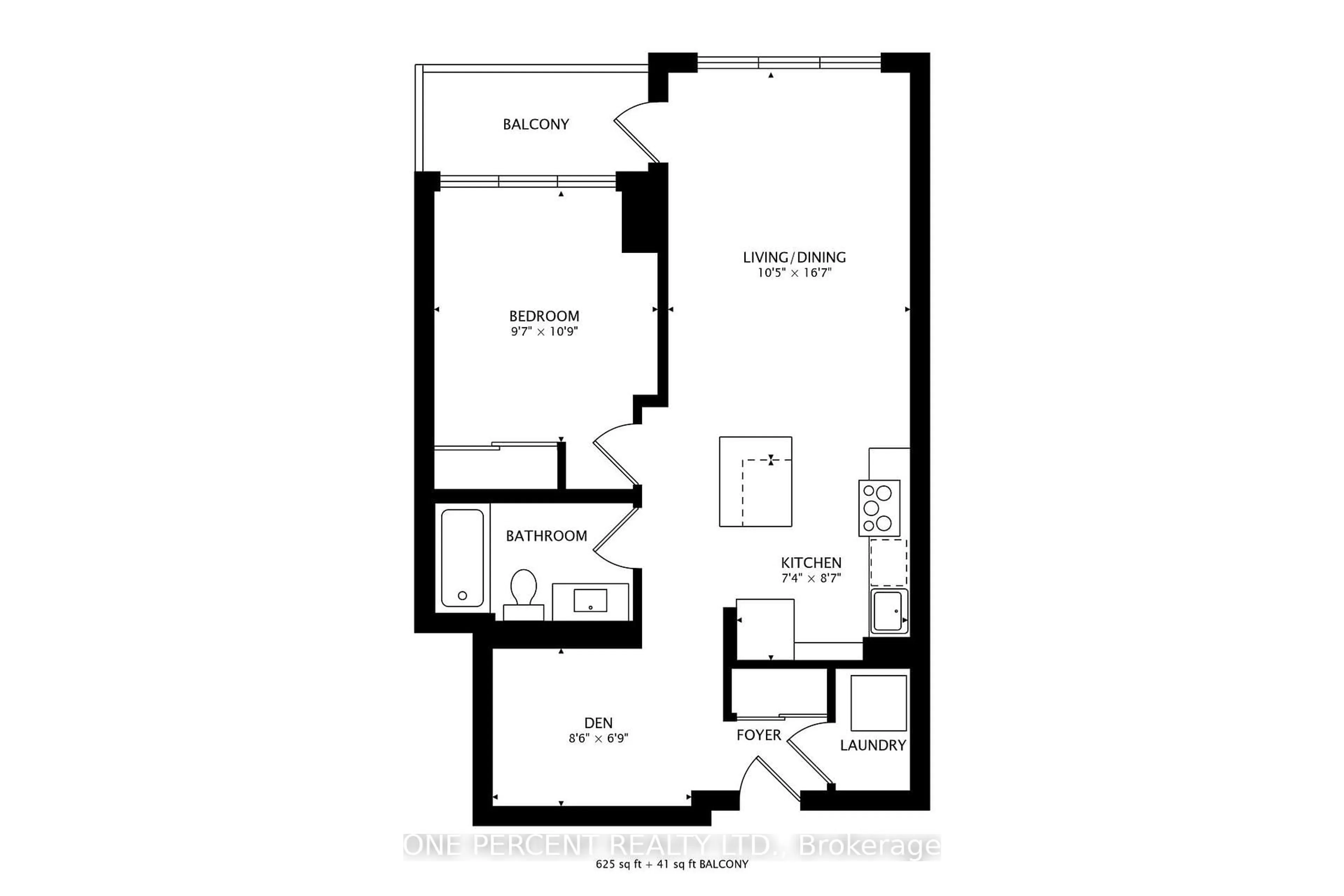 Floor plan for 15 Viking Lane #2606, Toronto Ontario M9B 0A4