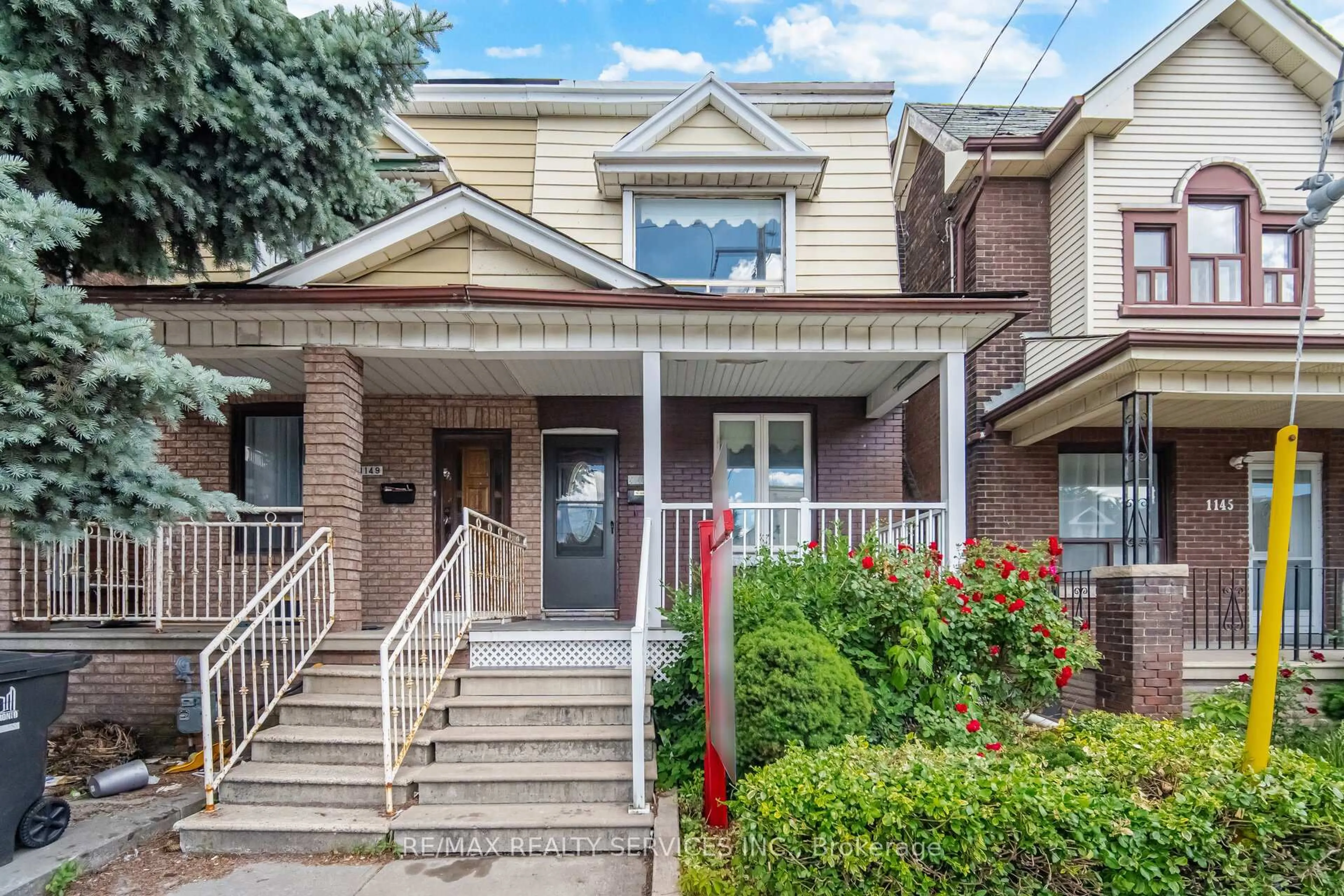 Home with brick exterior material, street for 1147 Dufferin St, Toronto Ontario M6H 4B7