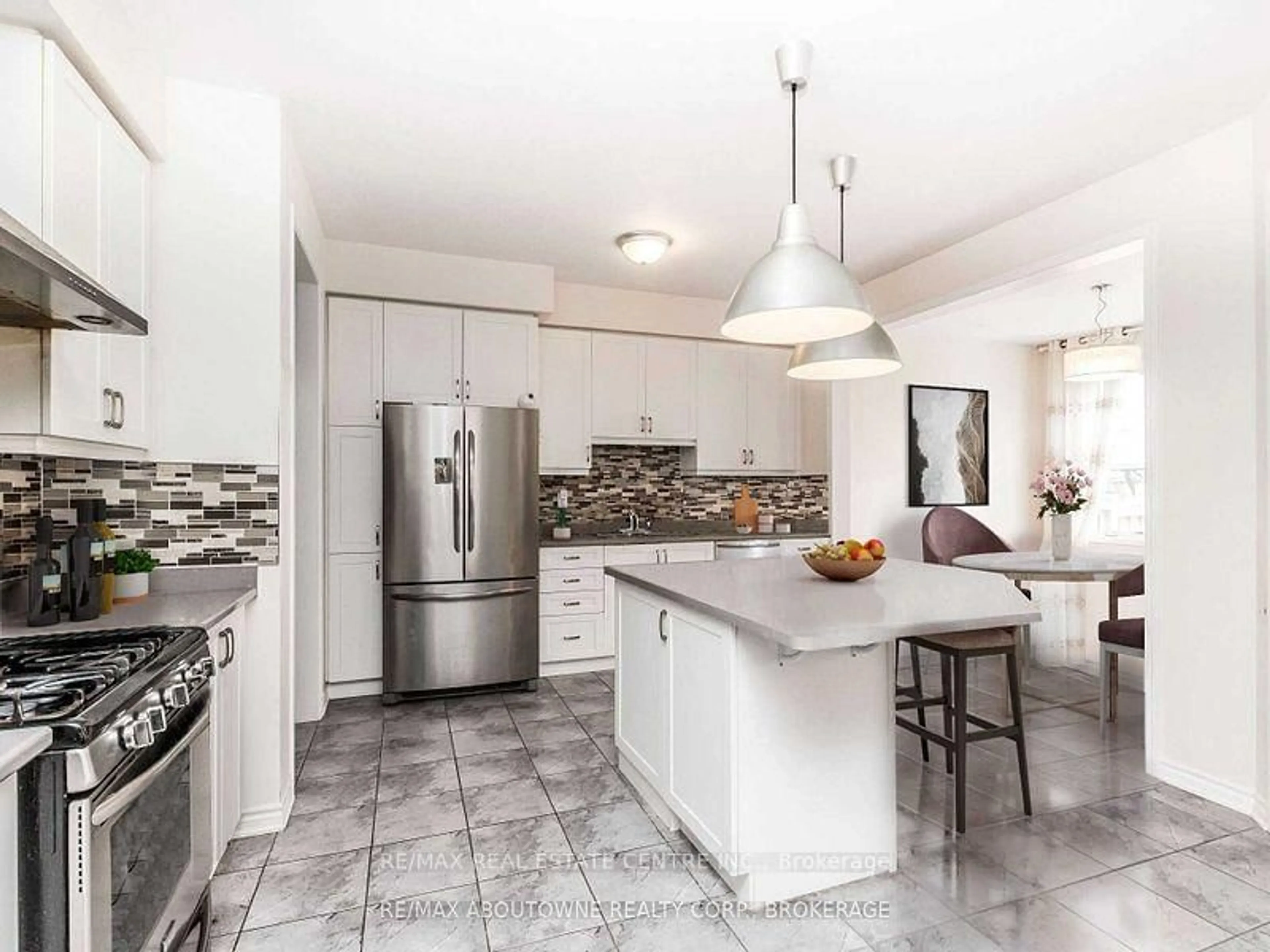 Contemporary kitchen, ceramic/tile floor for 353 CEDAR HEDGE Rd, Milton Ontario L9T 8Y4
