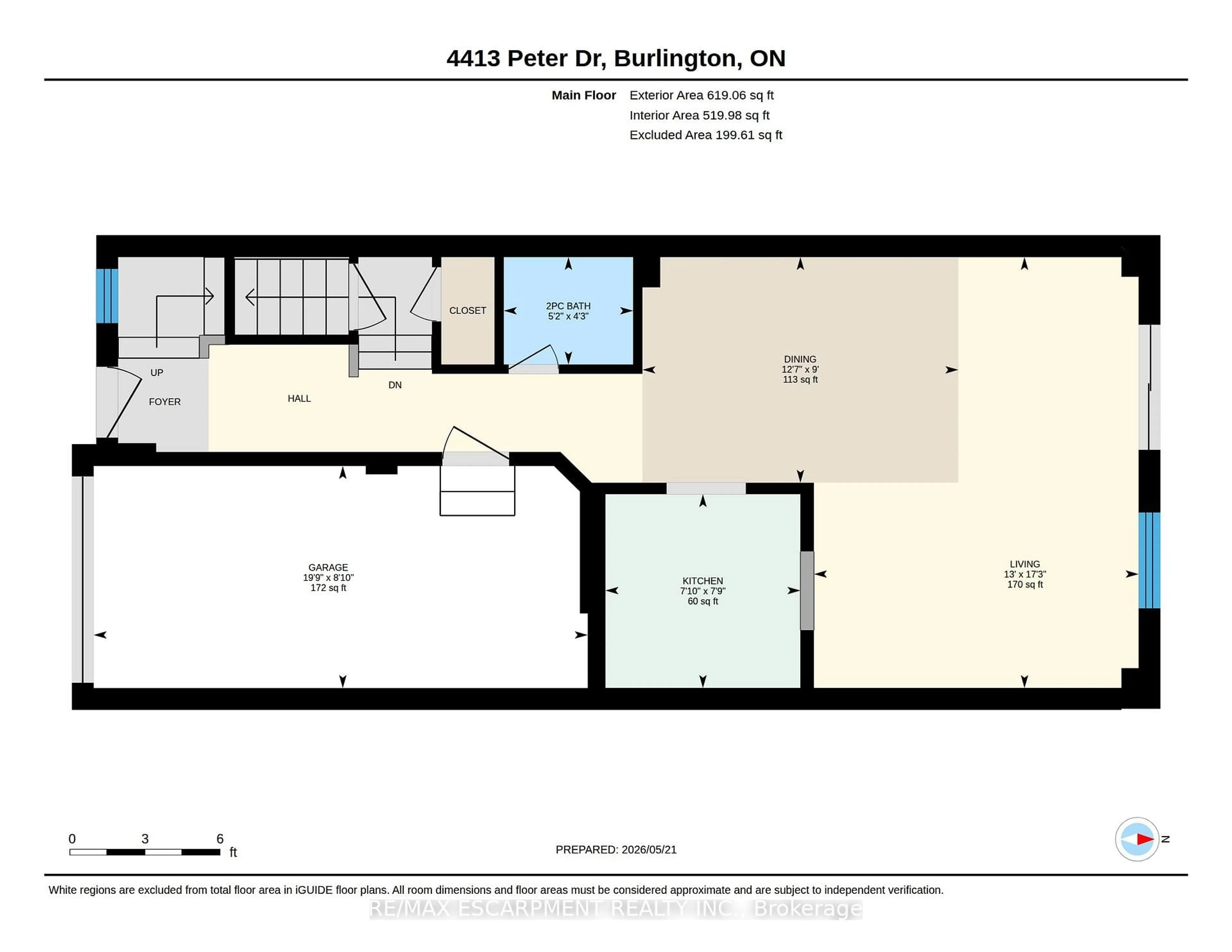 Floor plan for 4413 Peter Dr, Burlington Ontario L7L 6S6