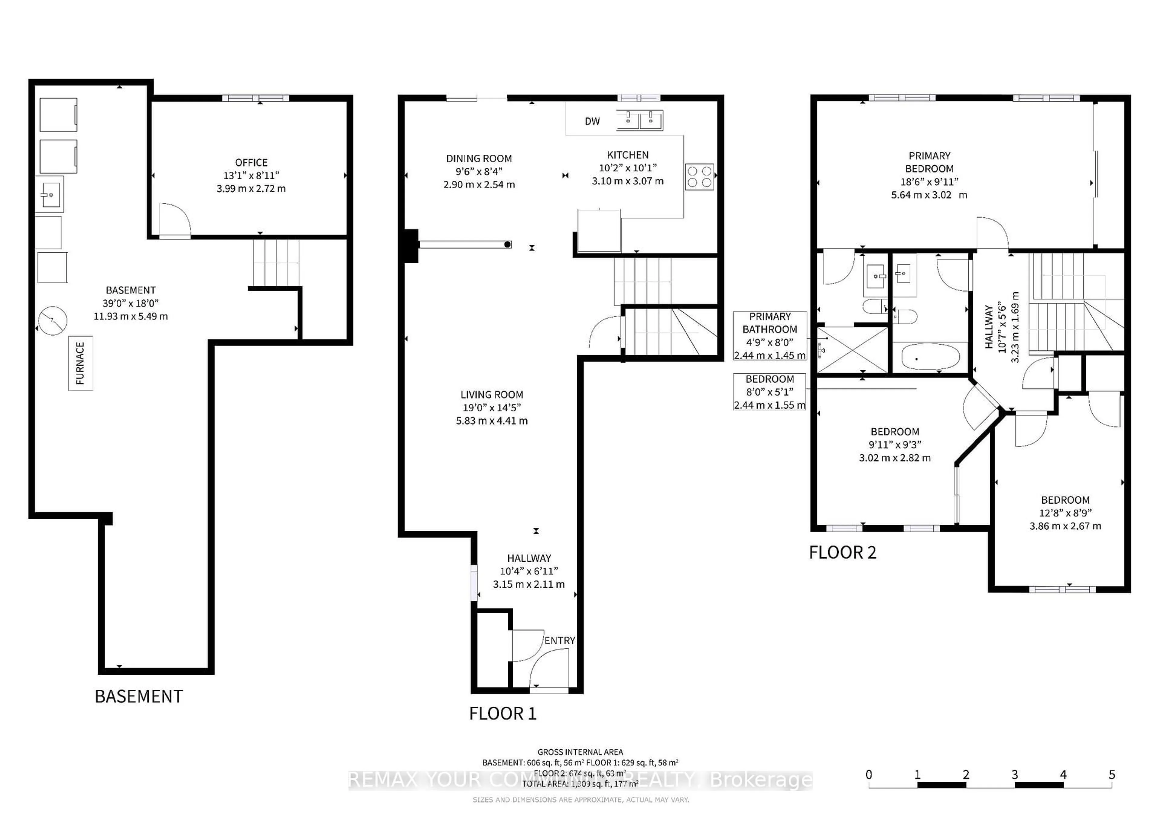 Floor plan for 20 Dawson Cres, Milton Ontario L9T 5H8