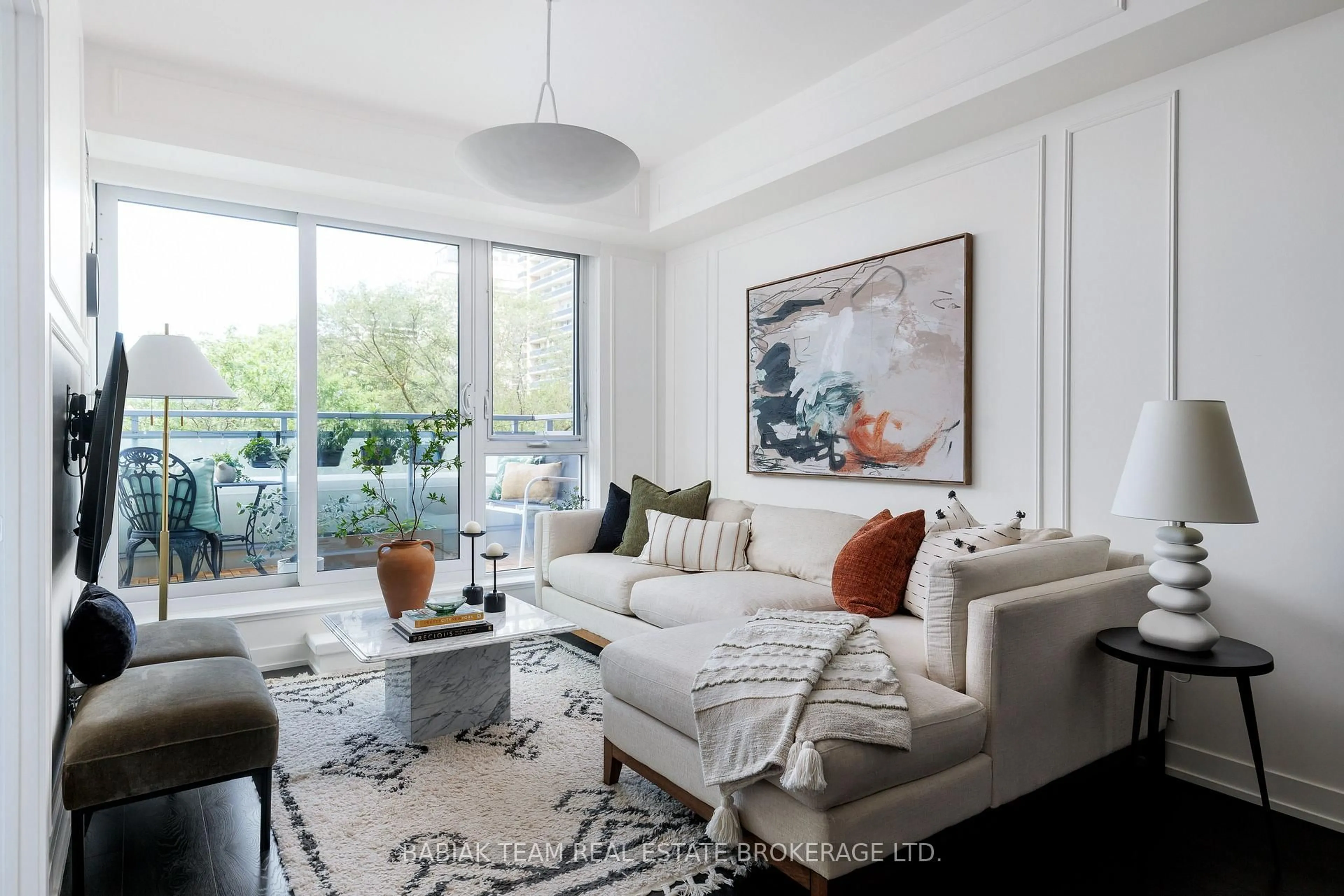 Living room with furniture, unknown for 1830 Bloor St #532, Toronto Ontario M6P 0A2