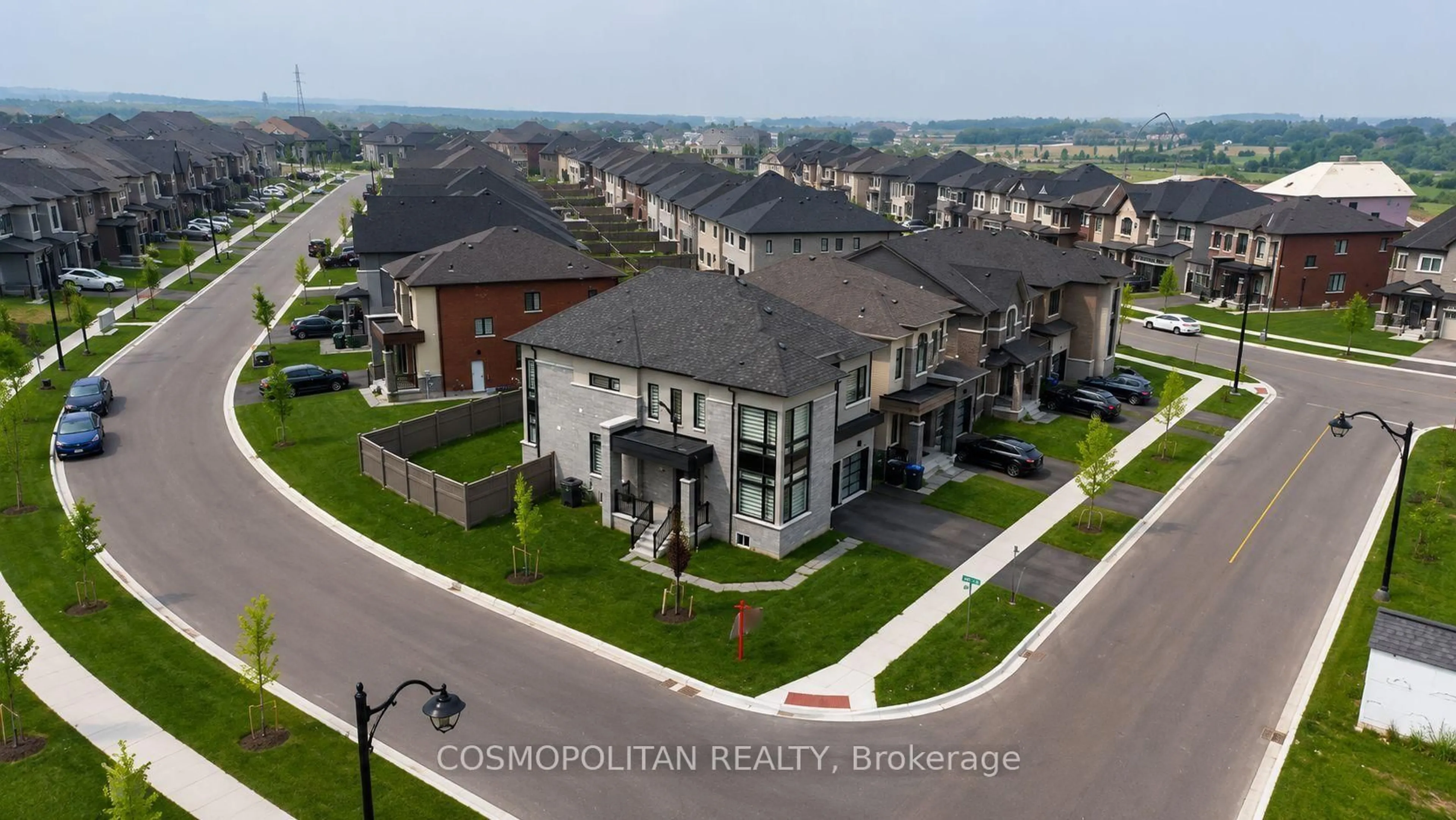A pic from outside/outdoor area/front of a property/back of a property/a pic from drone, mountain view for 1 Icon St, Brampton Ontario L6R 4G1