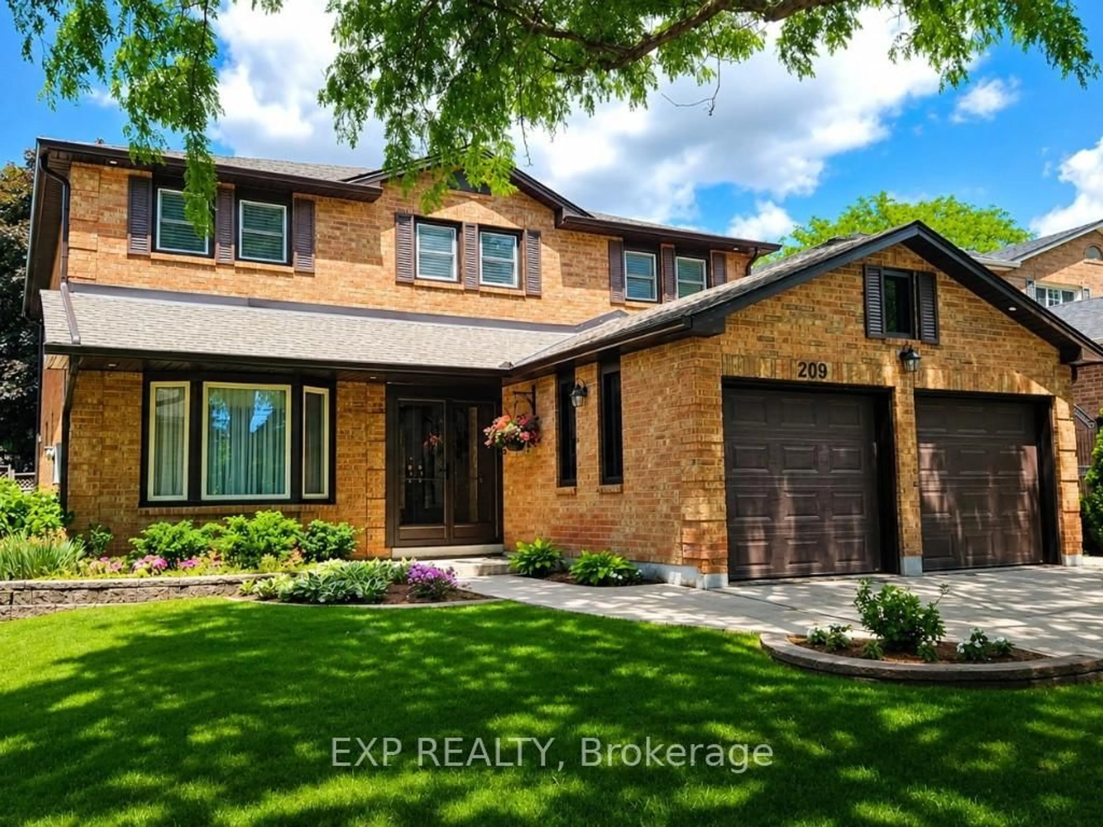 Home with brick exterior material, street for 209 Nottingham Dr, Oakville Ontario L6H 4H7
