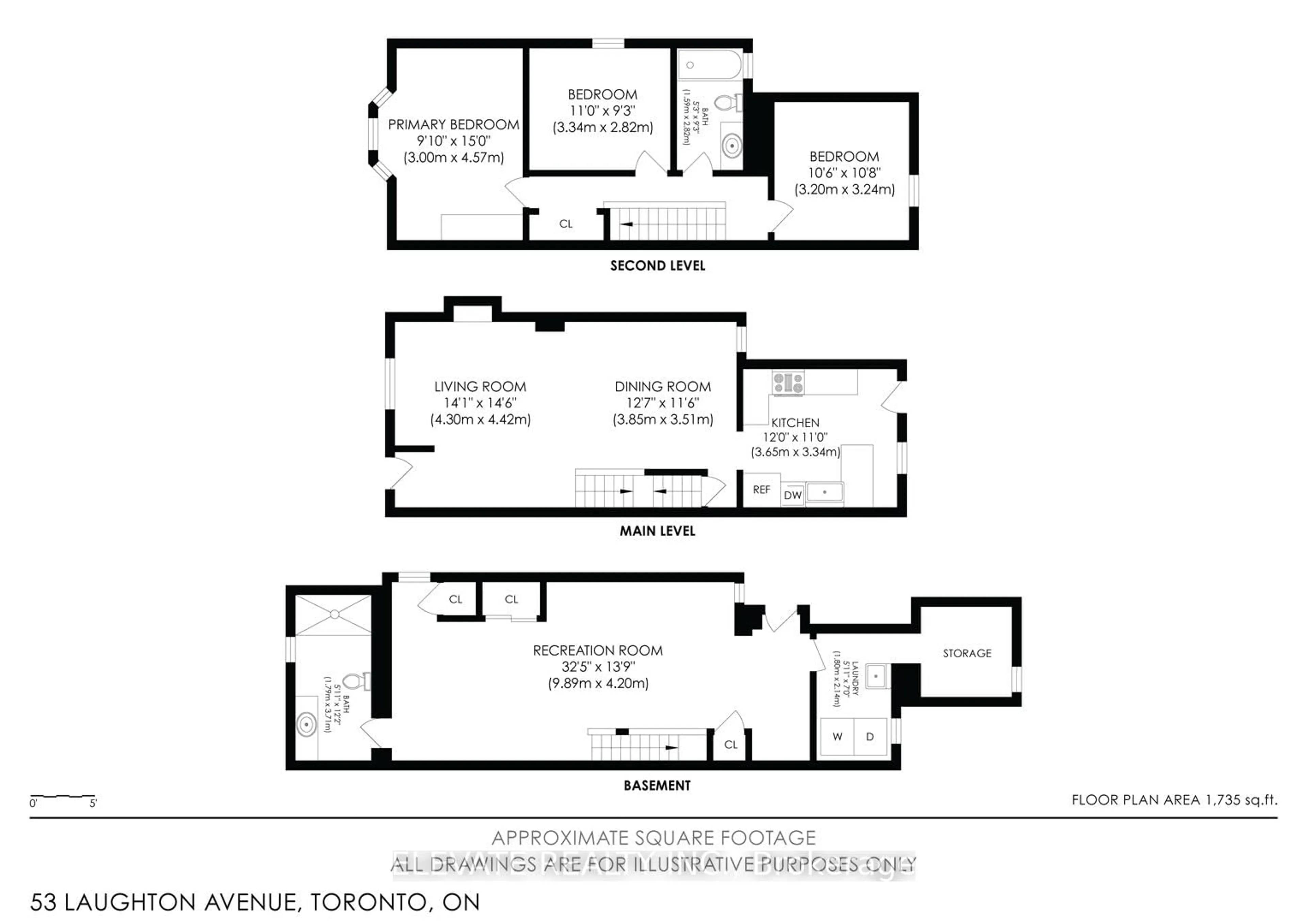 Floor plan for 53 Laughton Ave, Toronto Ontario M6N 2W8