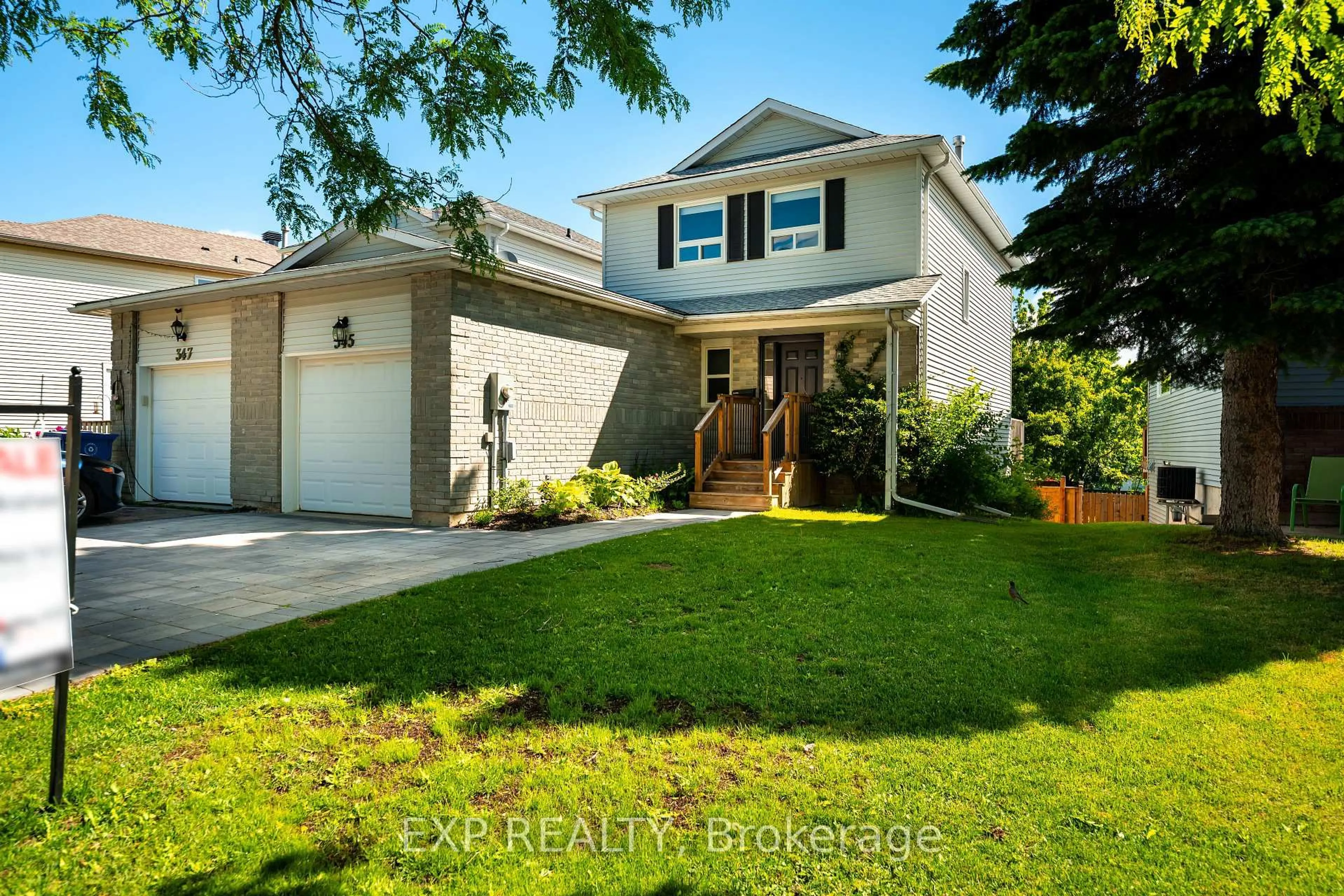 Home with vinyl exterior material, street for 345 Rebecca Dr, Orangeville Ontario L9W 4P5