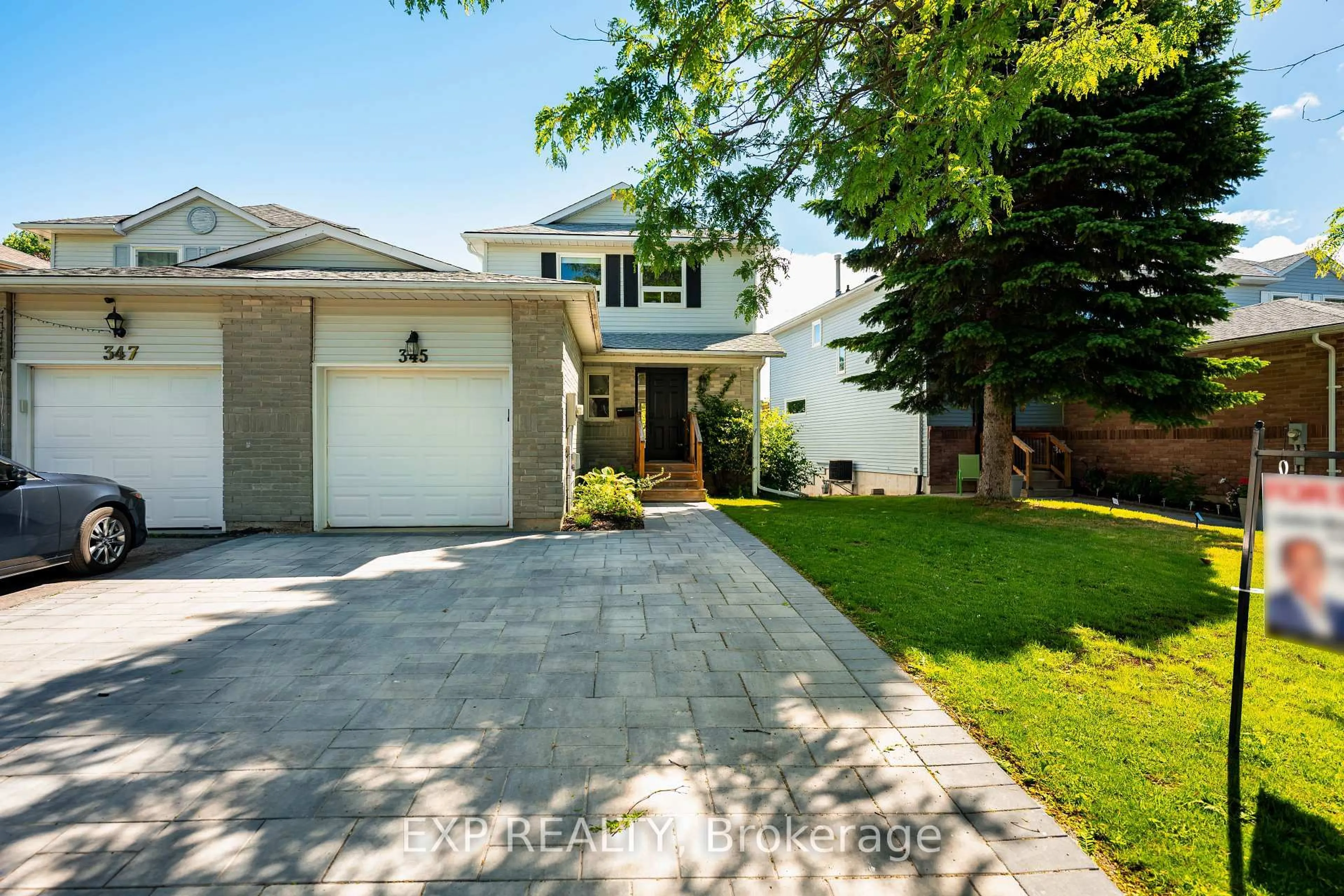 Home with brick exterior material, street for 345 Rebecca Dr, Orangeville Ontario L9W 4P5