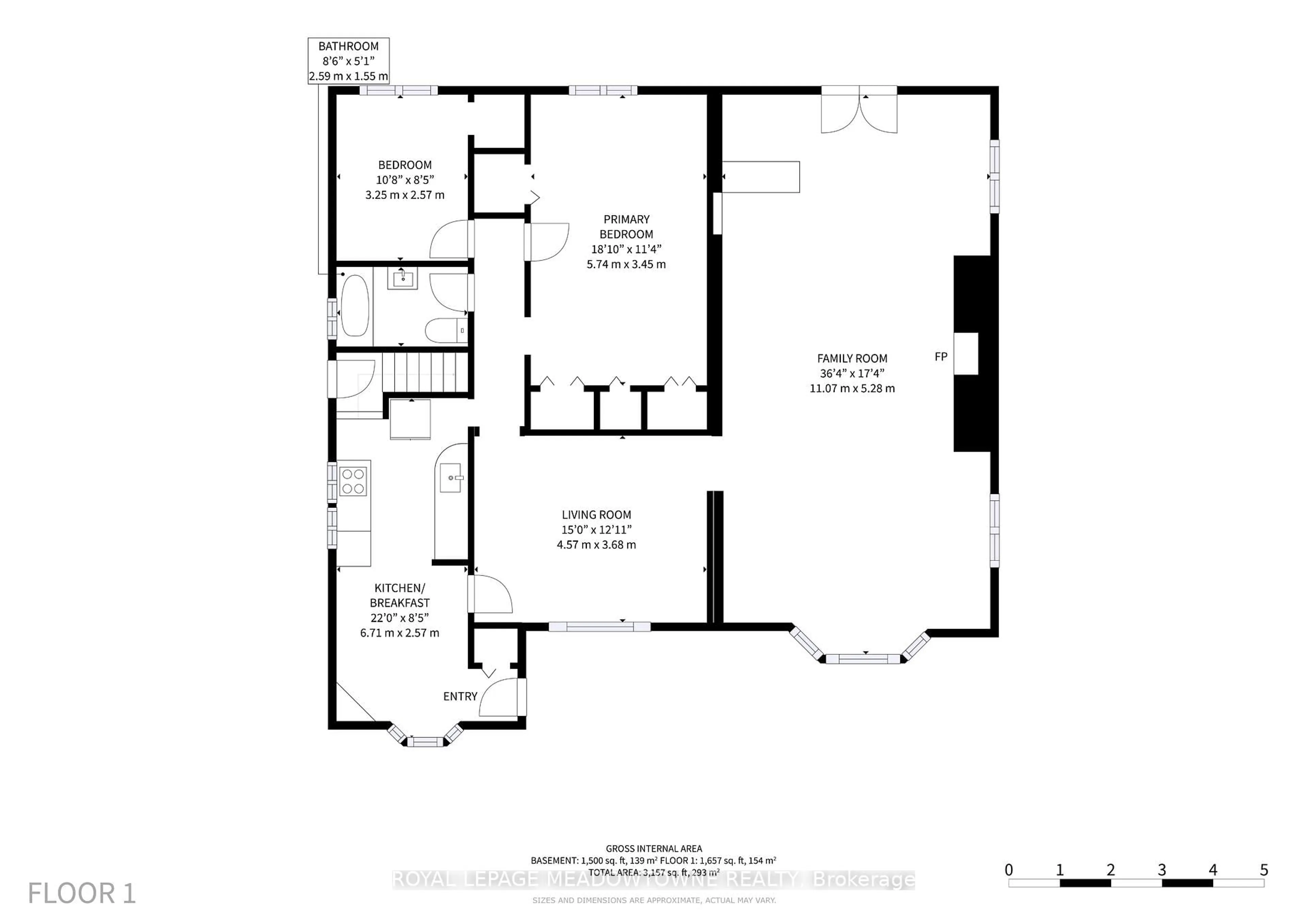 Floor plan for 43 Cobblehill Rd, Halton Hills Ontario L7J 1P1