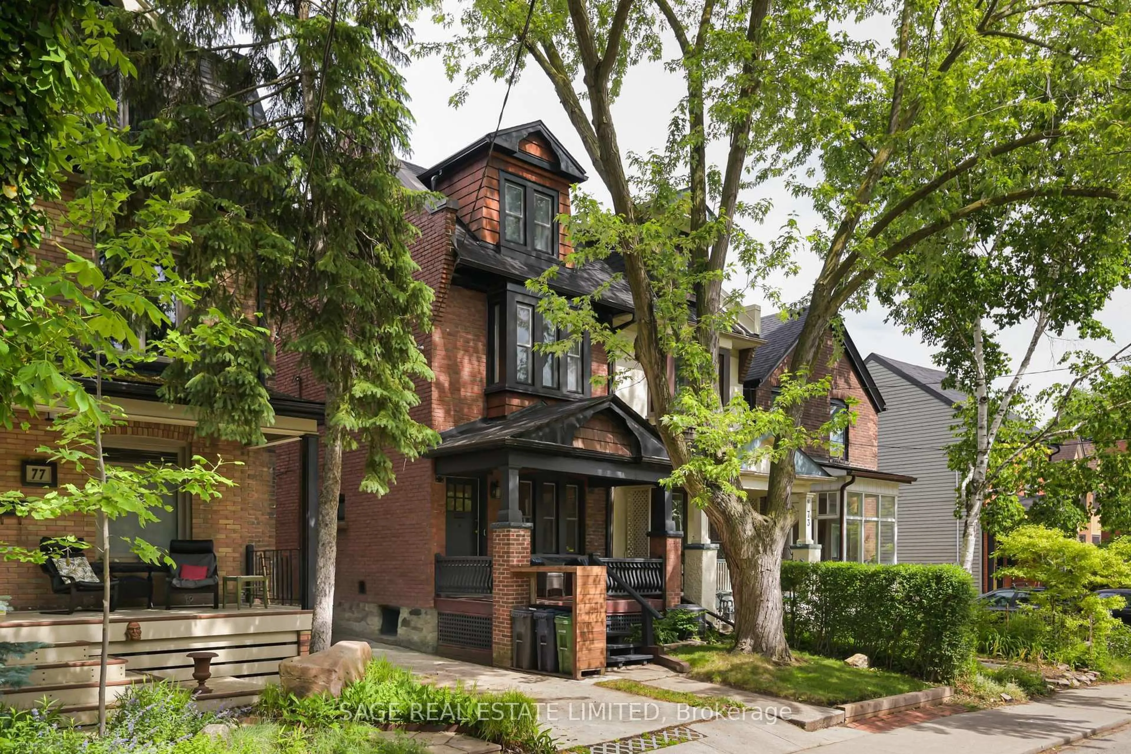 Home with brick exterior material, street for 75 Fuller Ave, Toronto Ontario M6R 2C4