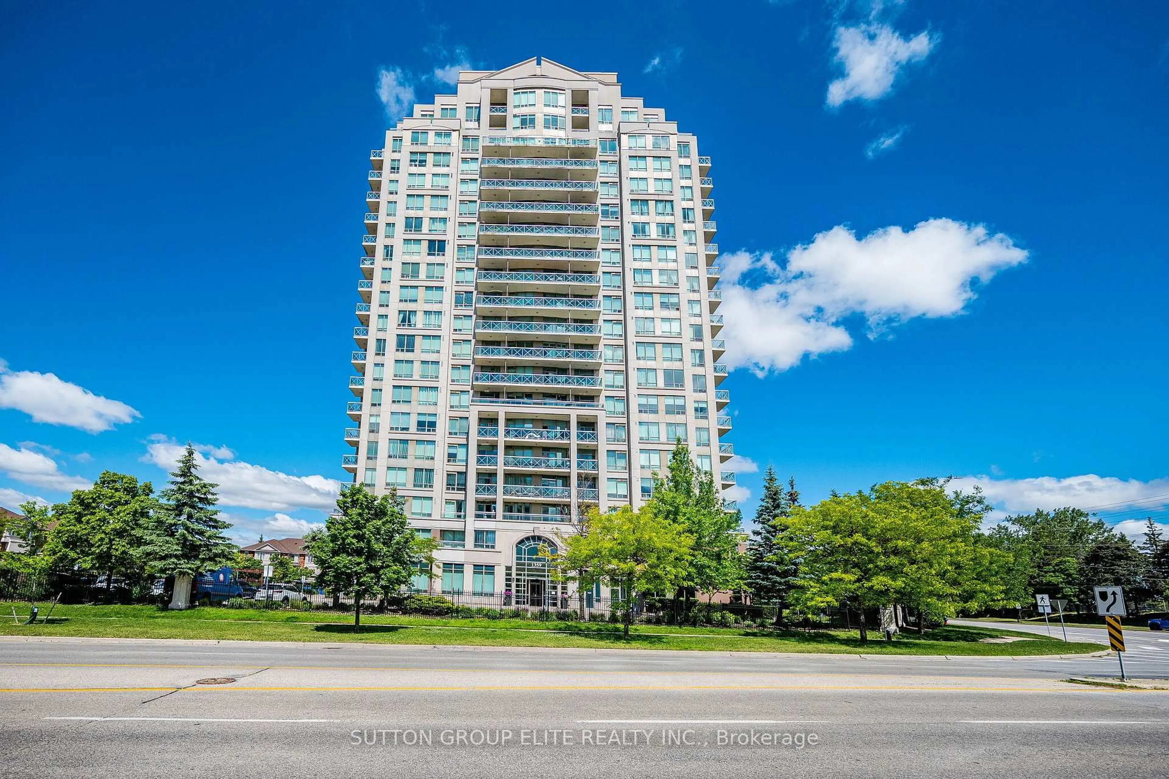 A pic from outside/outdoor area/front of a property/back of a property/a pic from drone, unknown for 1359 Rathburn Rd #308, Mississauga Ontario L4W 5P7