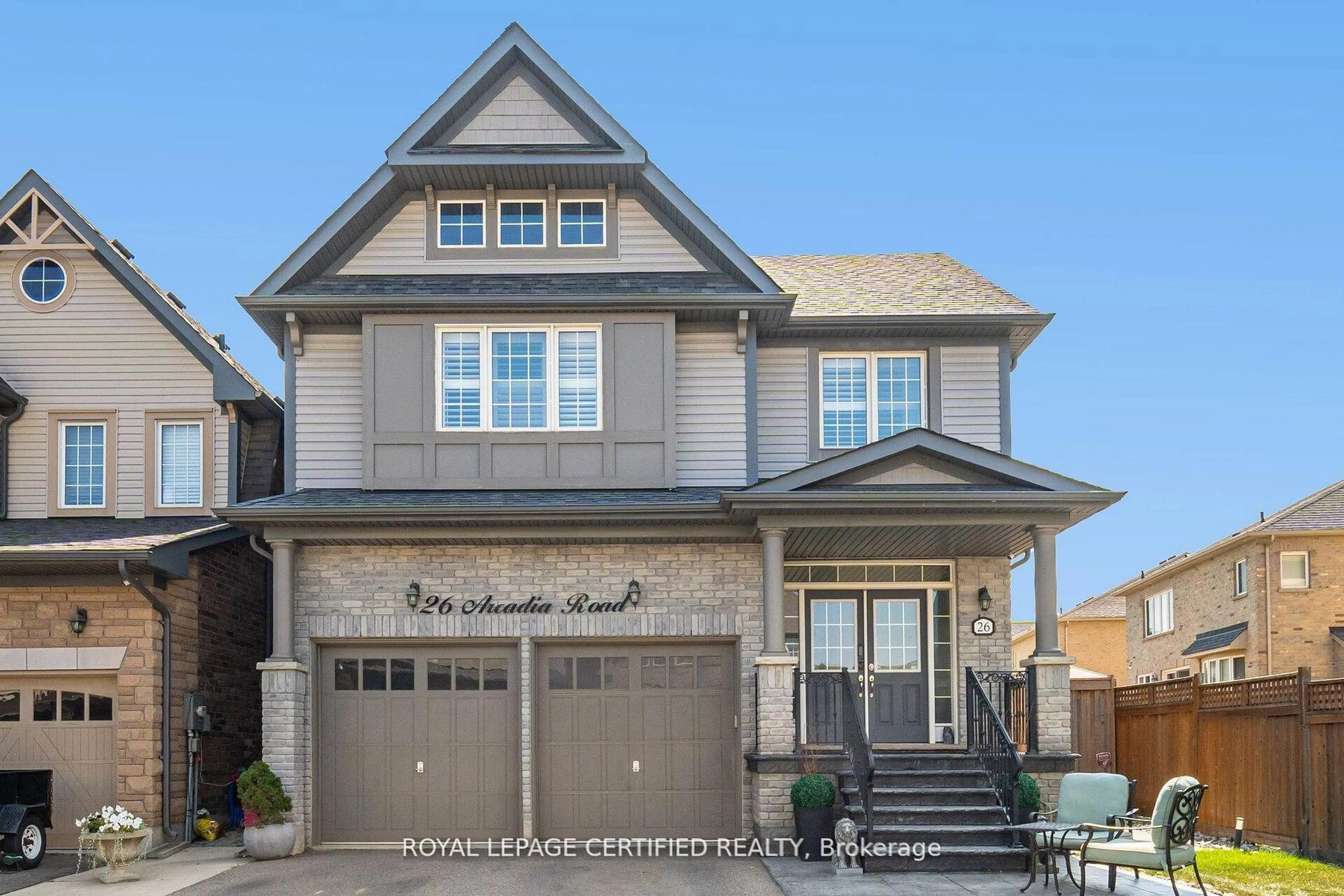 Home with brick exterior material, street for 26 Arcadia Rd, Caledon Ontario L7C 3V7