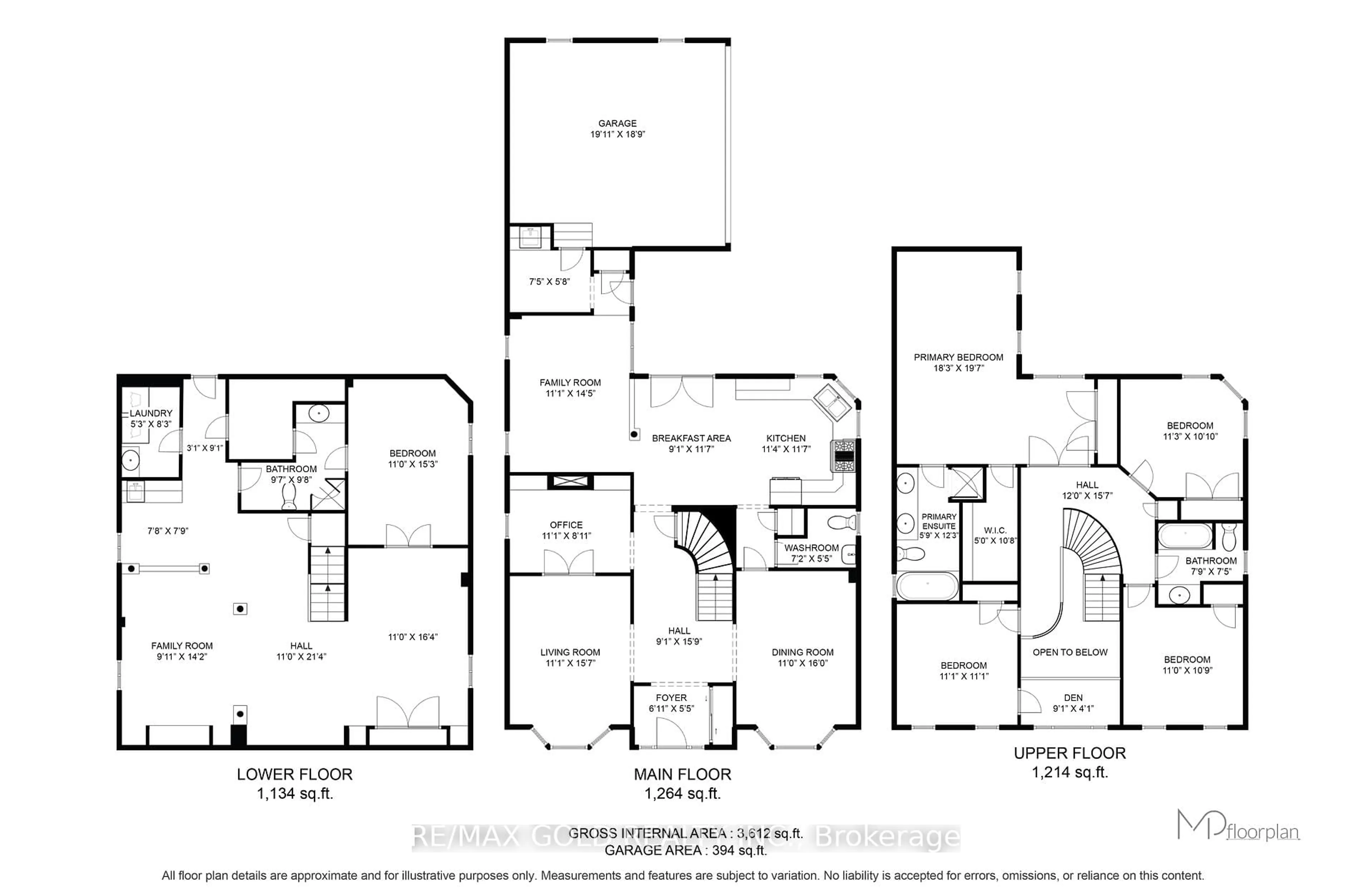 Floor plan for 2441 Capilano Cres, Oakville Ontario L6H 6L3