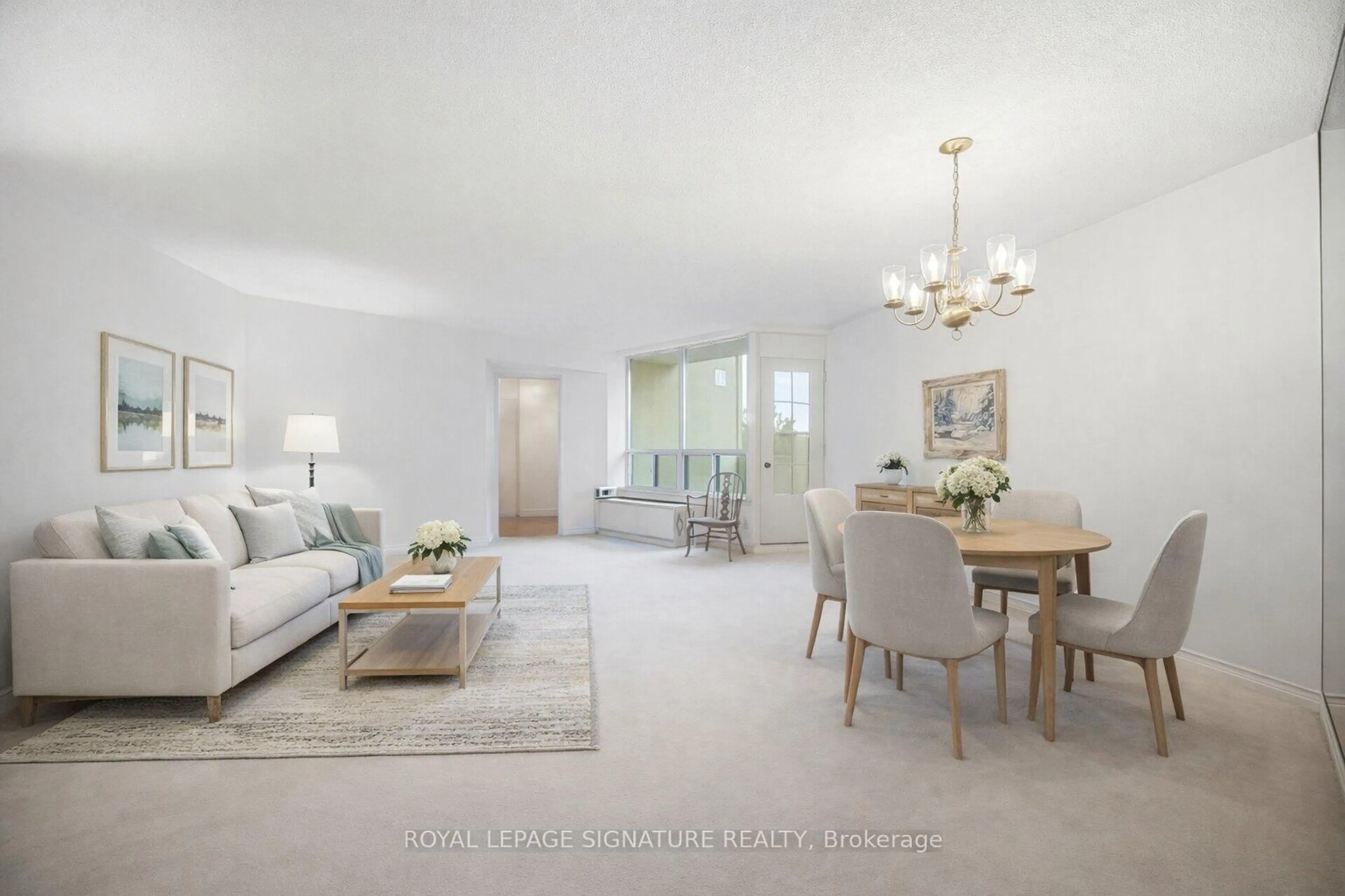 Living room with furniture, unknown for 296 Mill Rd #A21, Toronto Ontario M9C 4X8