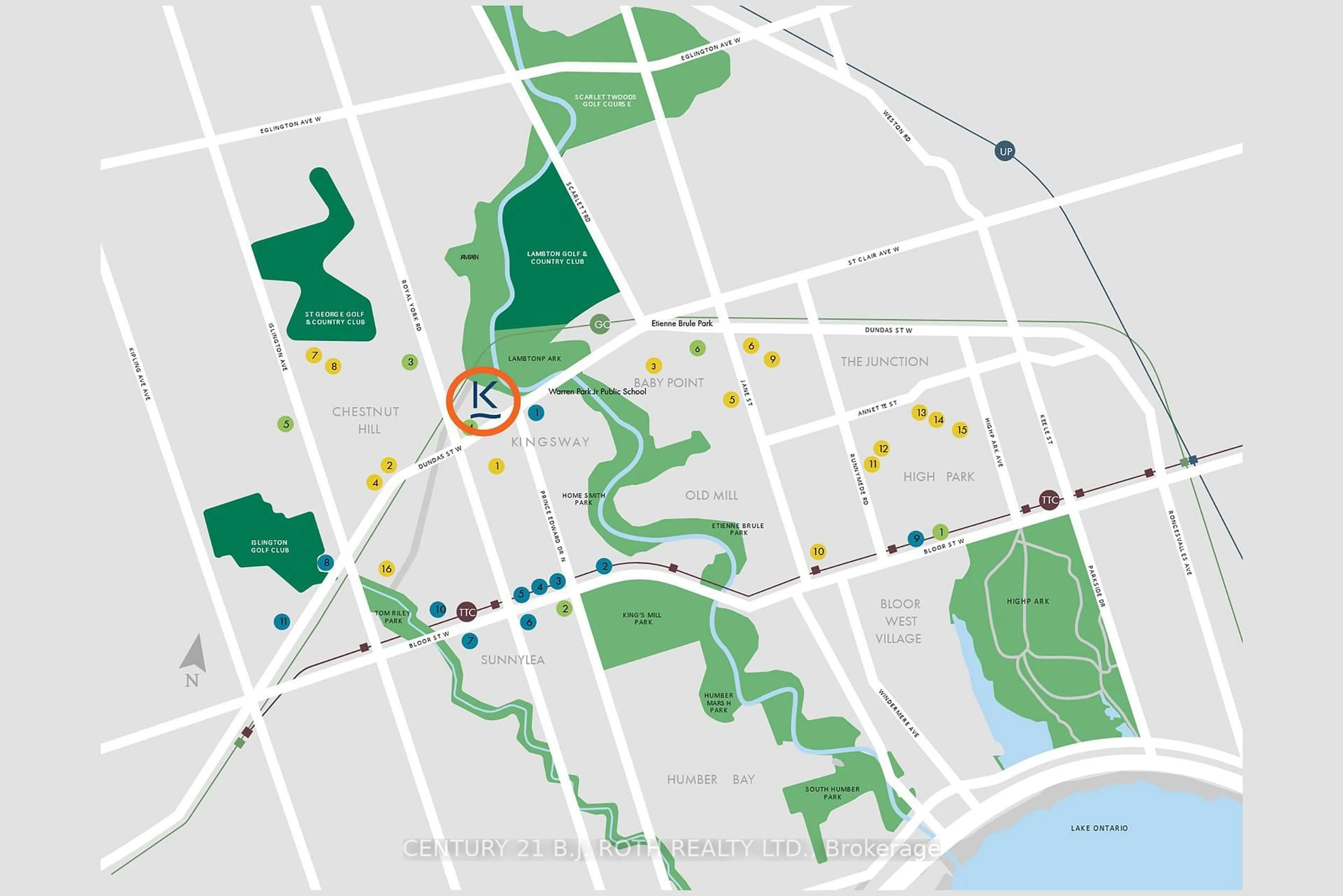 Picture of a map for 20 Brin Dr #1603, Toronto Ontario M8X 0B2