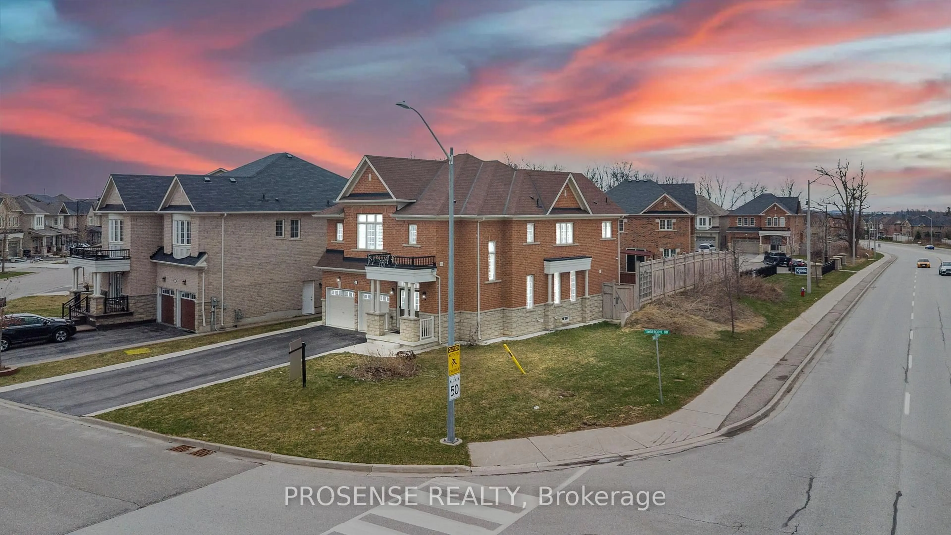 A pic from outside/outdoor area/front of a property/back of a property/a pic from drone, street for 2 Timbercove Rd, Brampton Ontario L6Y 0W9